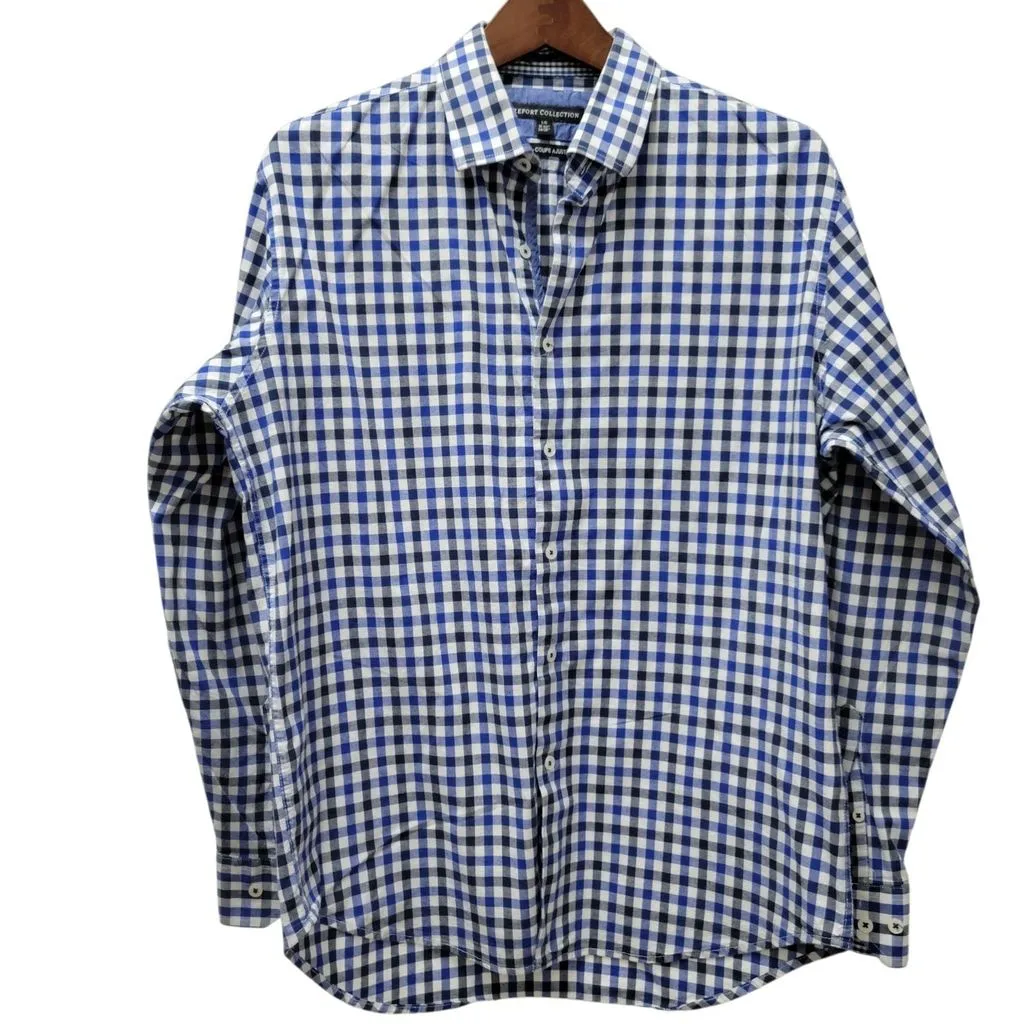 Product image for Report Collection Slim-Fit Coupe Adjustee 16.5 34/35 Button-Up Checkered Shirt