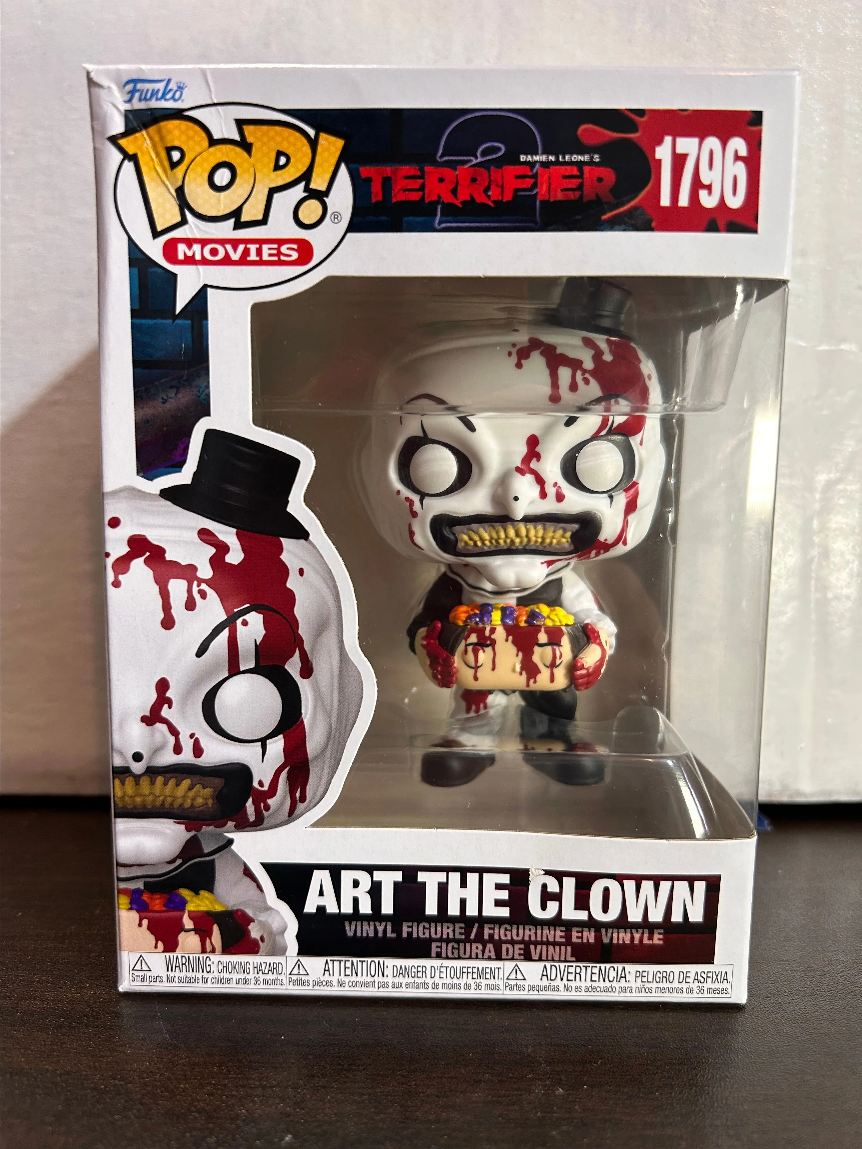 Product image for Art the Clown With Bloody Head Terrifier 2 Movies Funko Pop 1796 With Protector