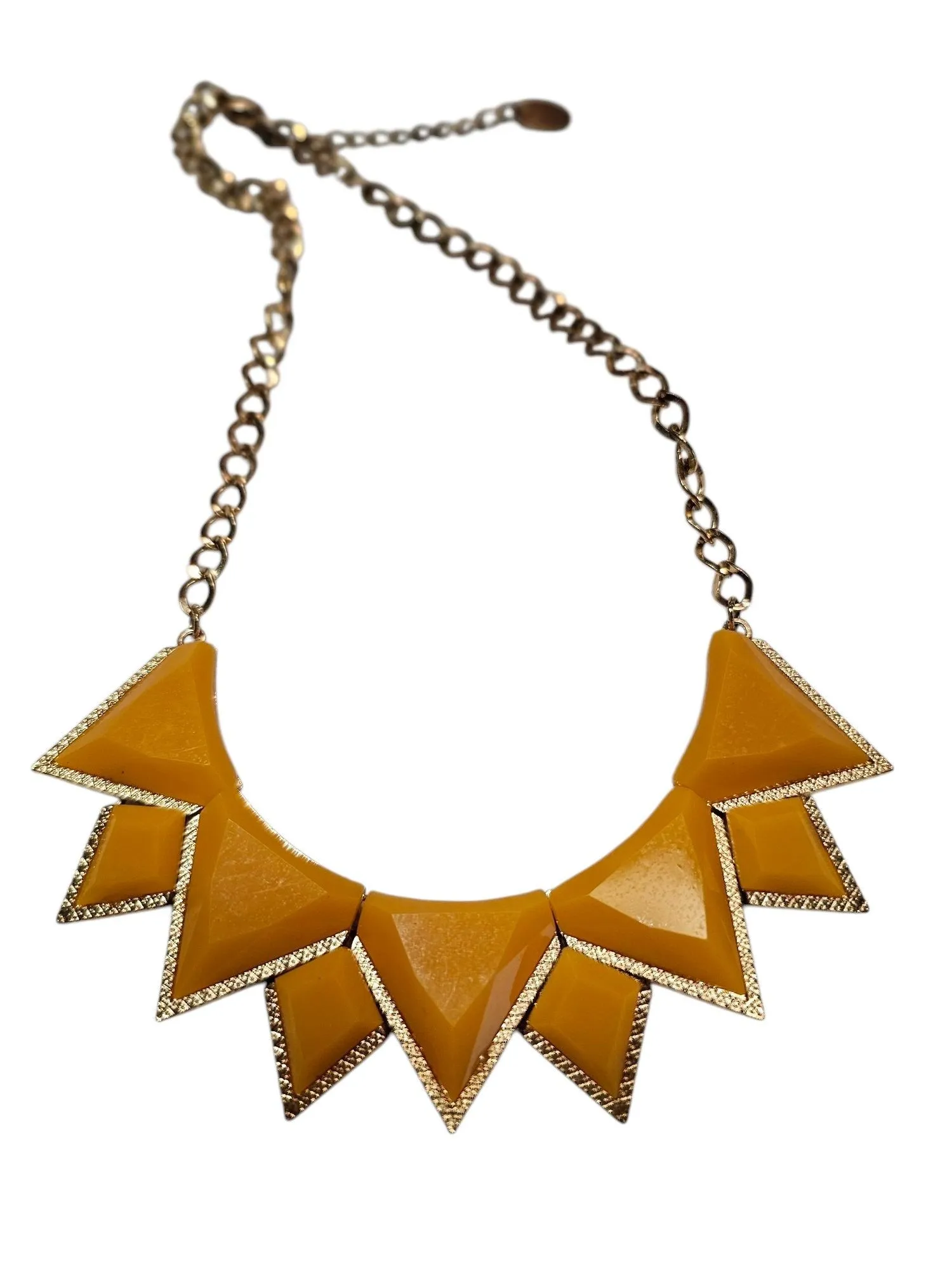 Product image for #20 - Yellow & Goldtone Statement Necklace by Etc.