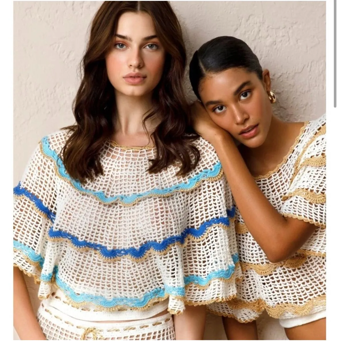 Product image for 1 248.00 NWT MY BEACHEY SIDE RIMA SCALLOPED TOP NWT MEDIUM