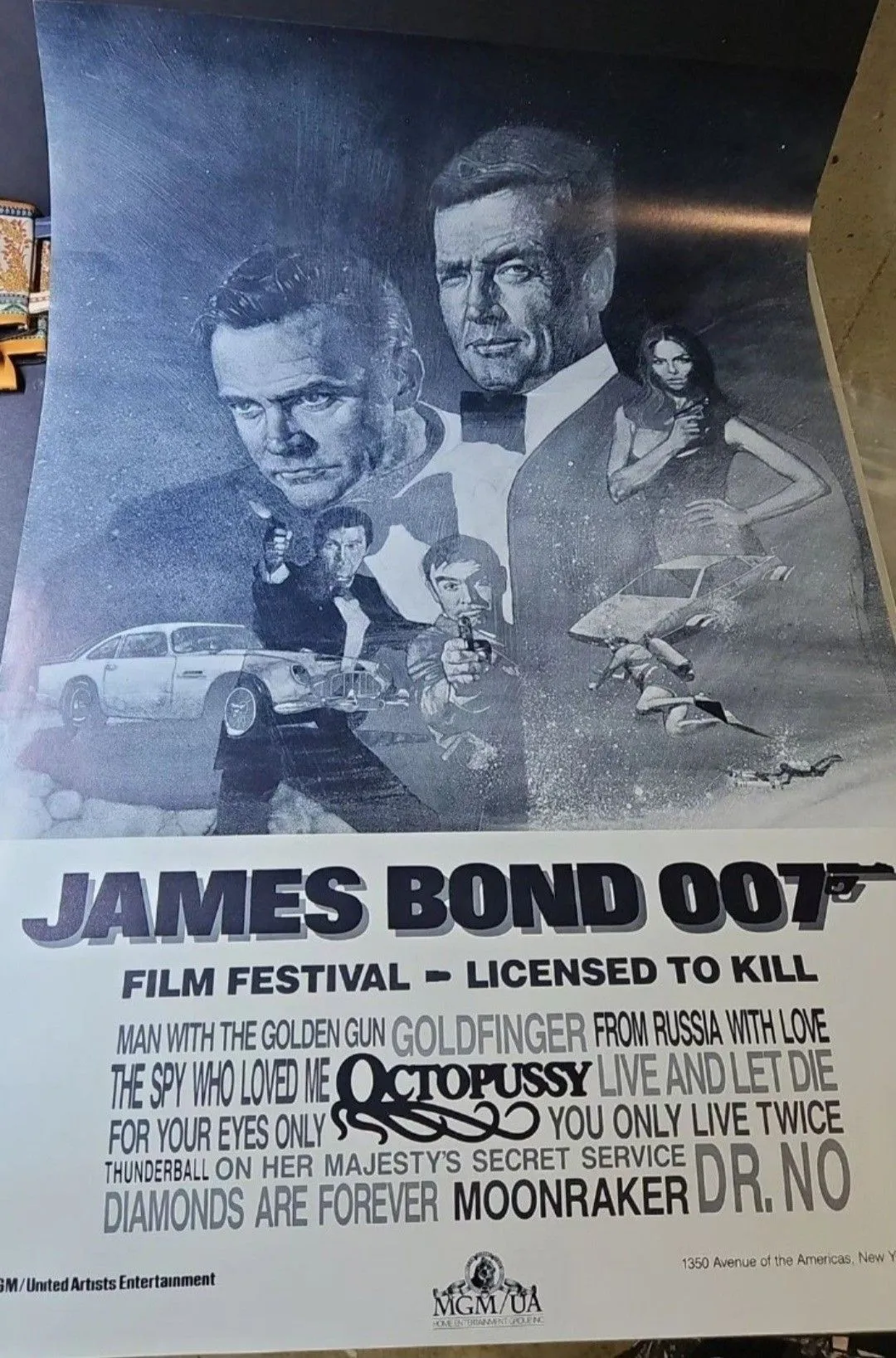 Product image for James Bond 007 Film Festival Licensed to Kill Original 1983 Movie Poster