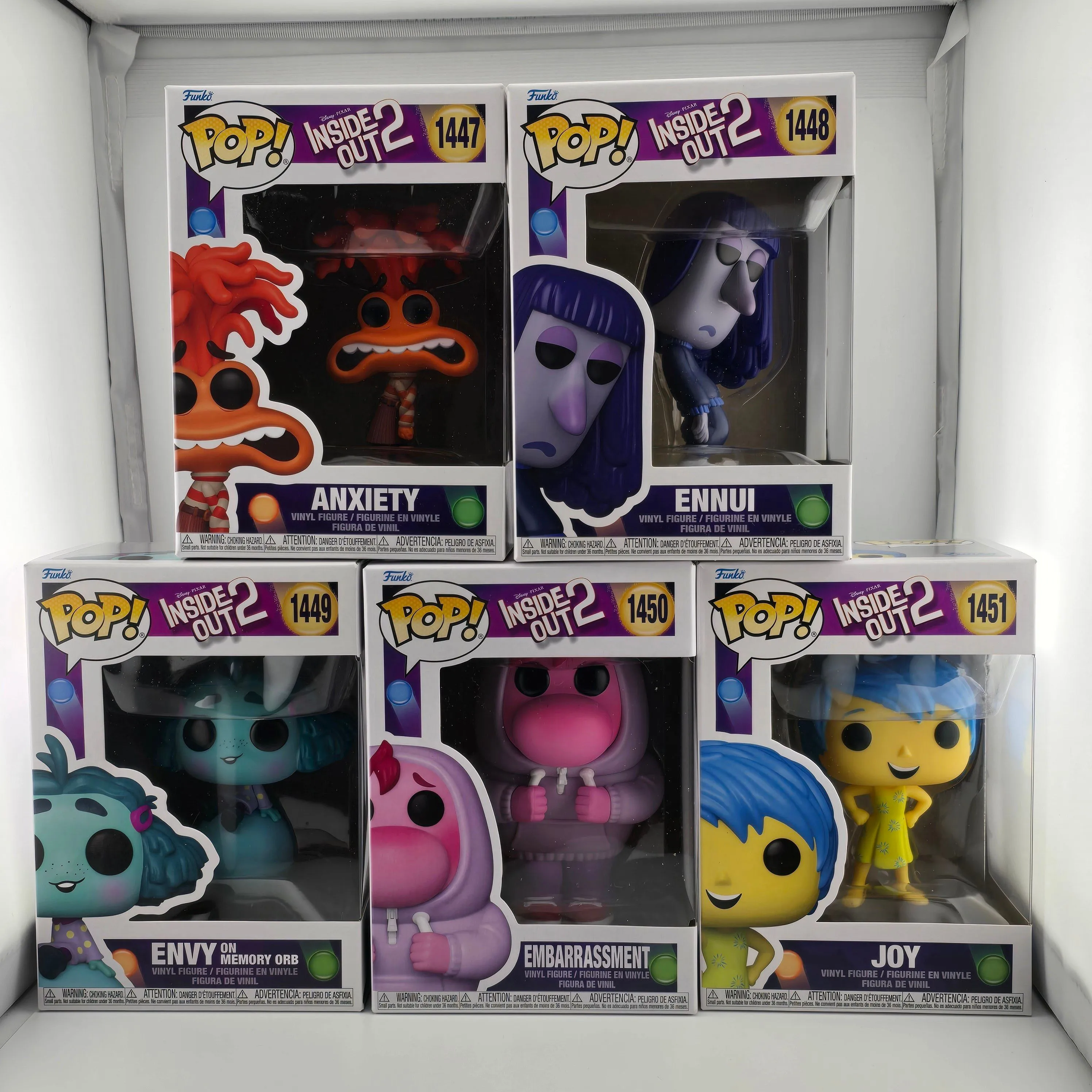Product image for Disney Pixar - Inside Out 2 Bundle Set (Anxiety, Ennui, Envy, Embarrassment & Joy) Funko Pops