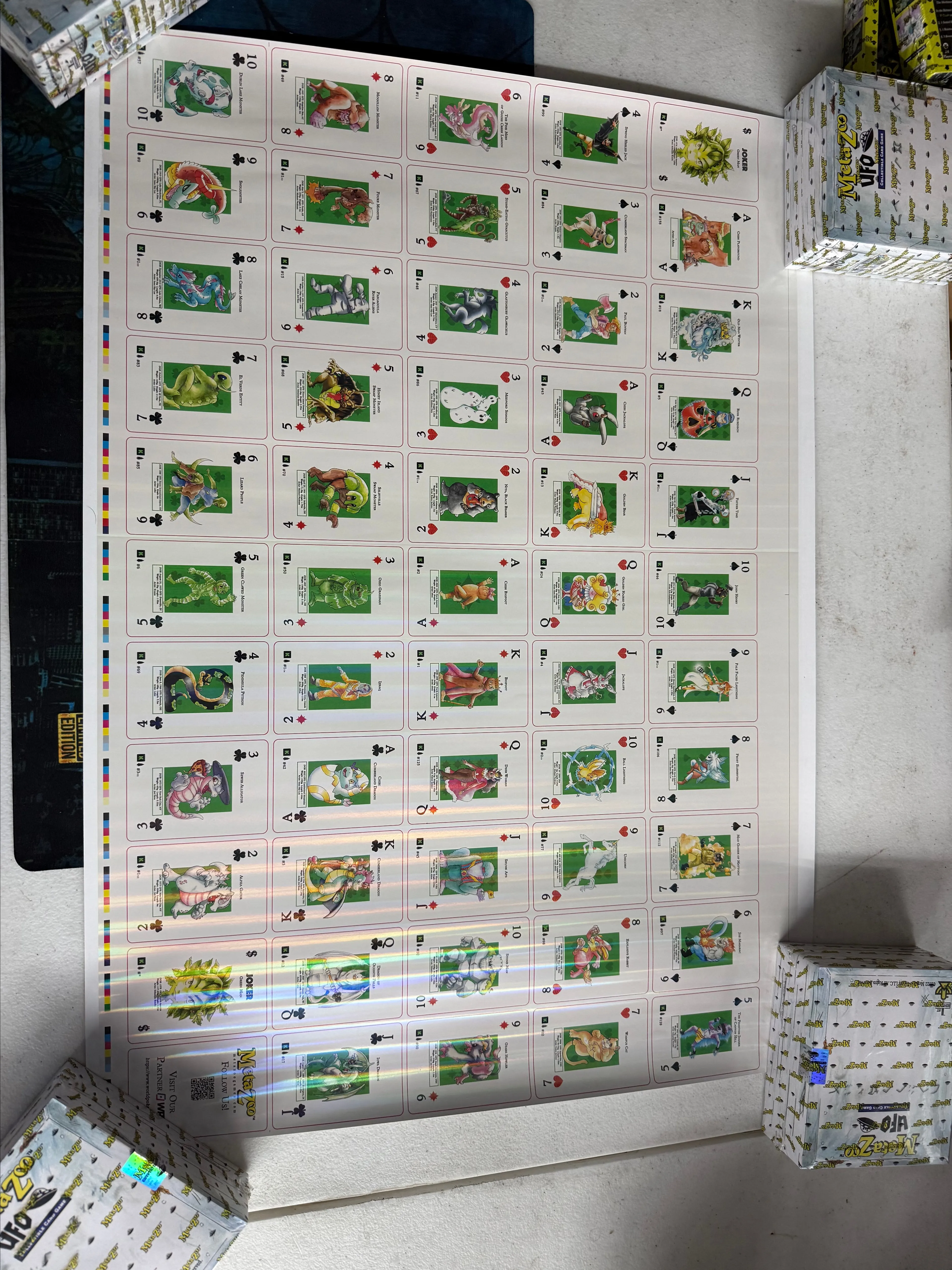 Product image for Metazoo wilderness holo uncut sheet