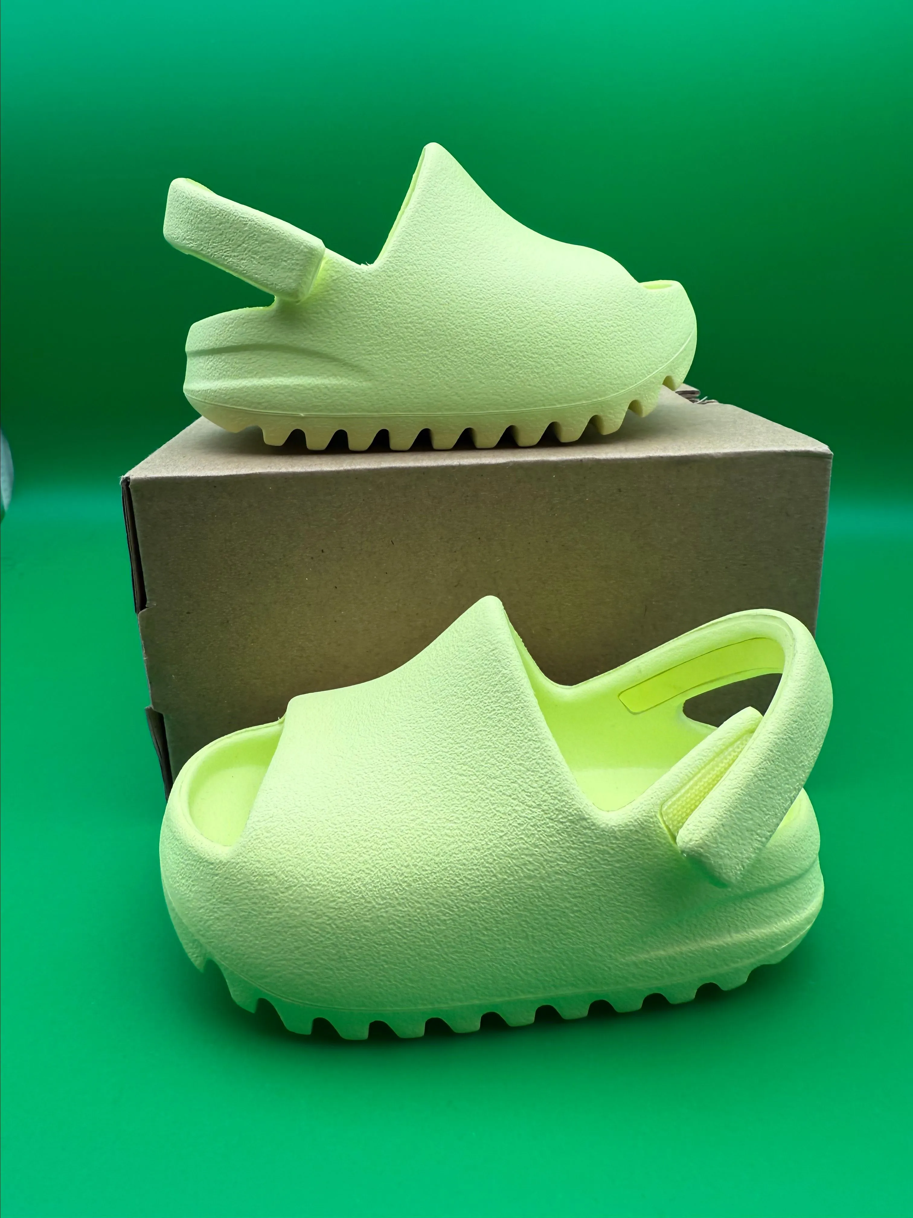 Product image for Yeezy Slide Infants Green Glow - UK 5K