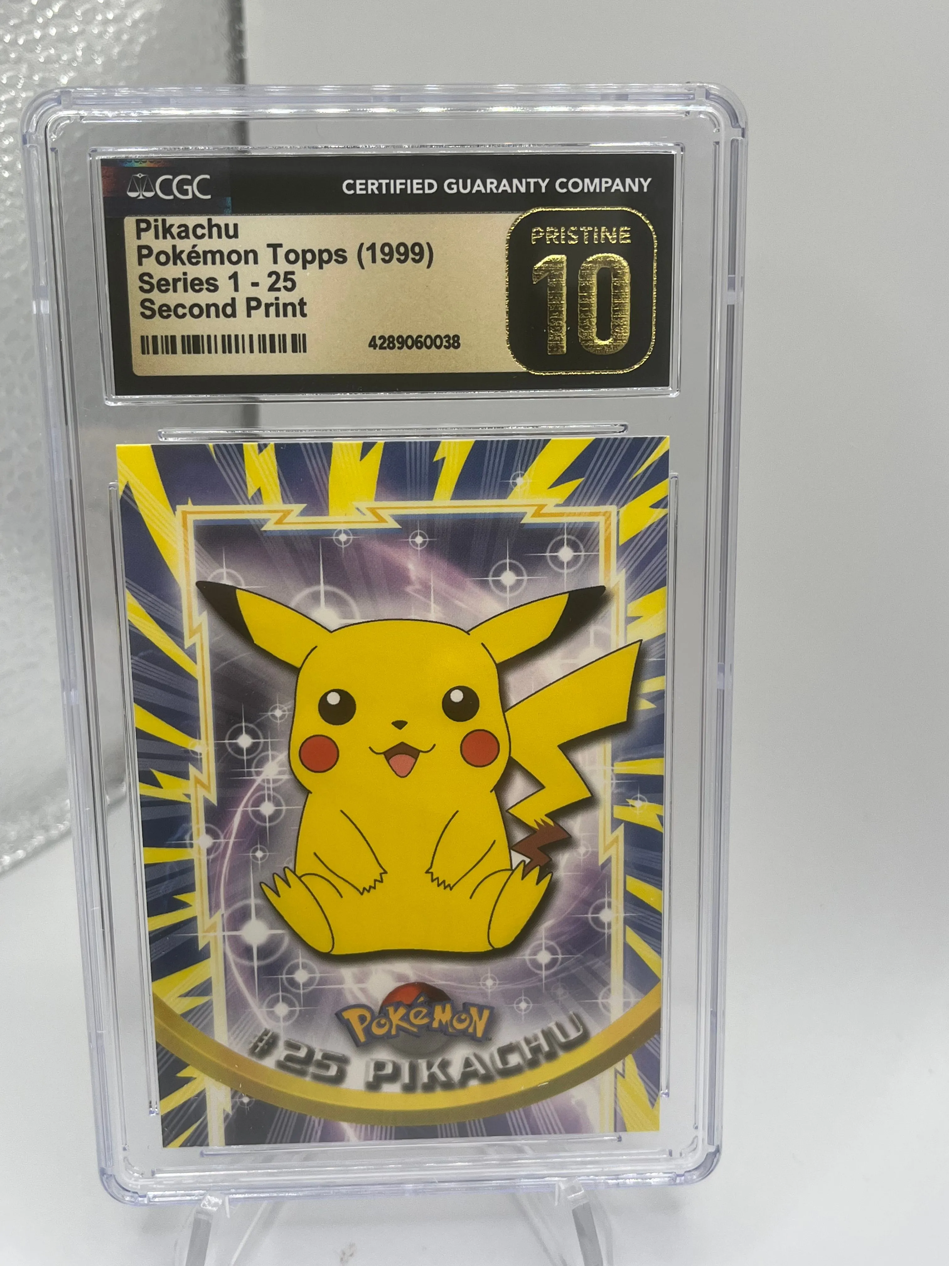 Product image for Pikachu Topps Series 1 Non Holo CGC 10 Pristine