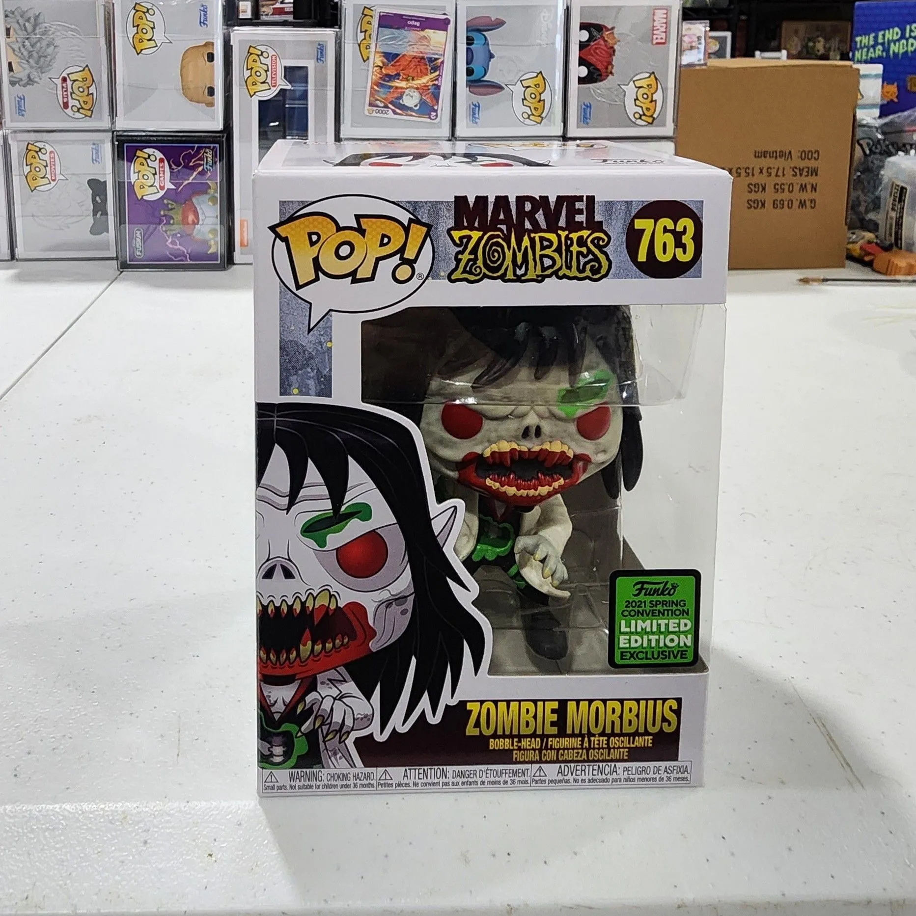 Product image for Funko Pop Marvel Zombie Morbius ECCC 2021 Spring Convention Limited Edition 763