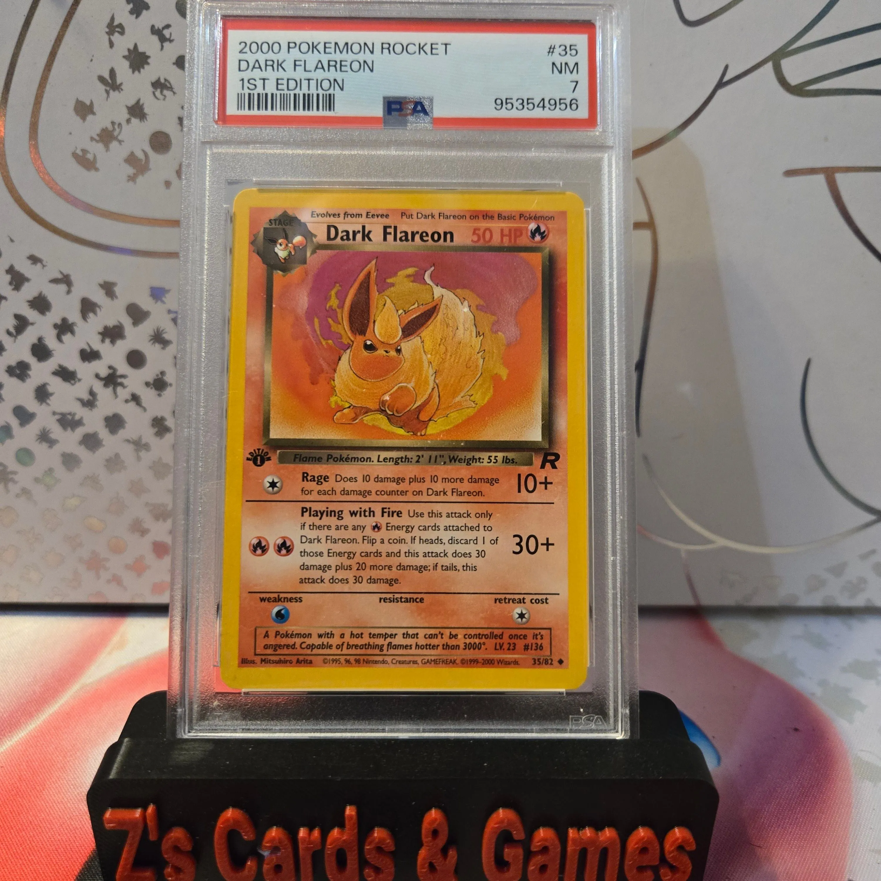 2000 Pokemon Rocket Dark Flareon 1St Edition PSA NM 7  Whatnot: Shop,  Sell, Connect