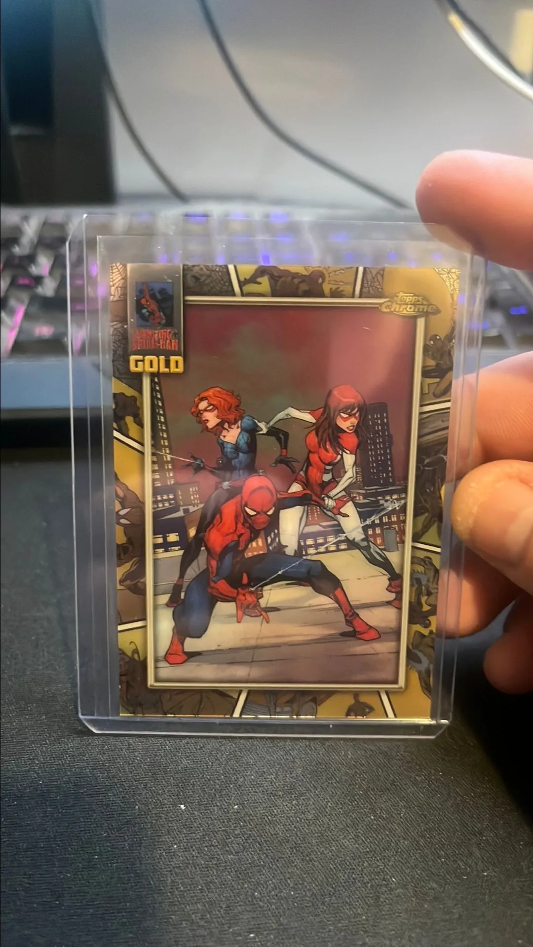 Product image for Topps chrome marvel spider-man gold sg-6