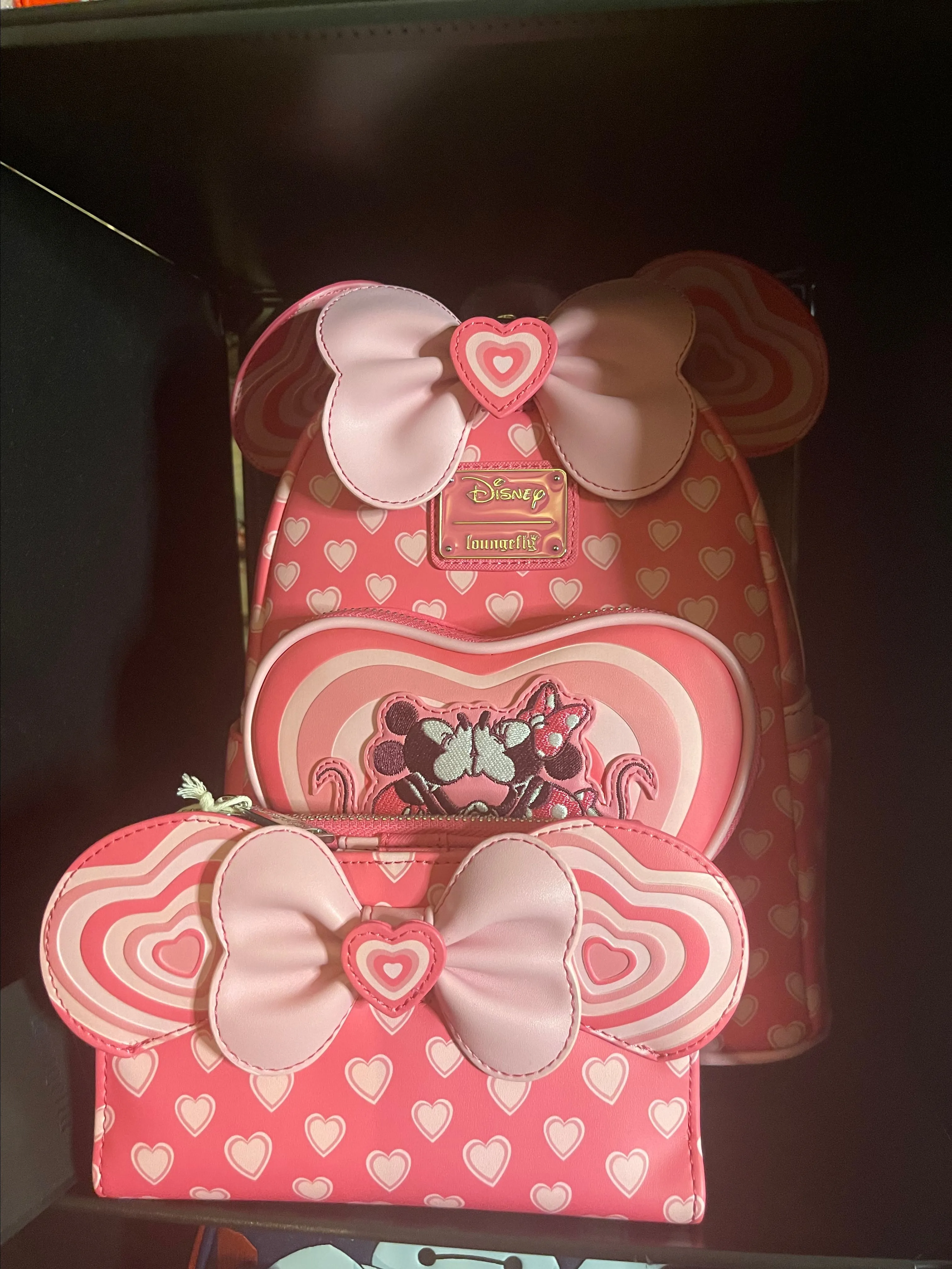 Product image for LF Mickey & Minnie Love Heart backpack & Wallet set