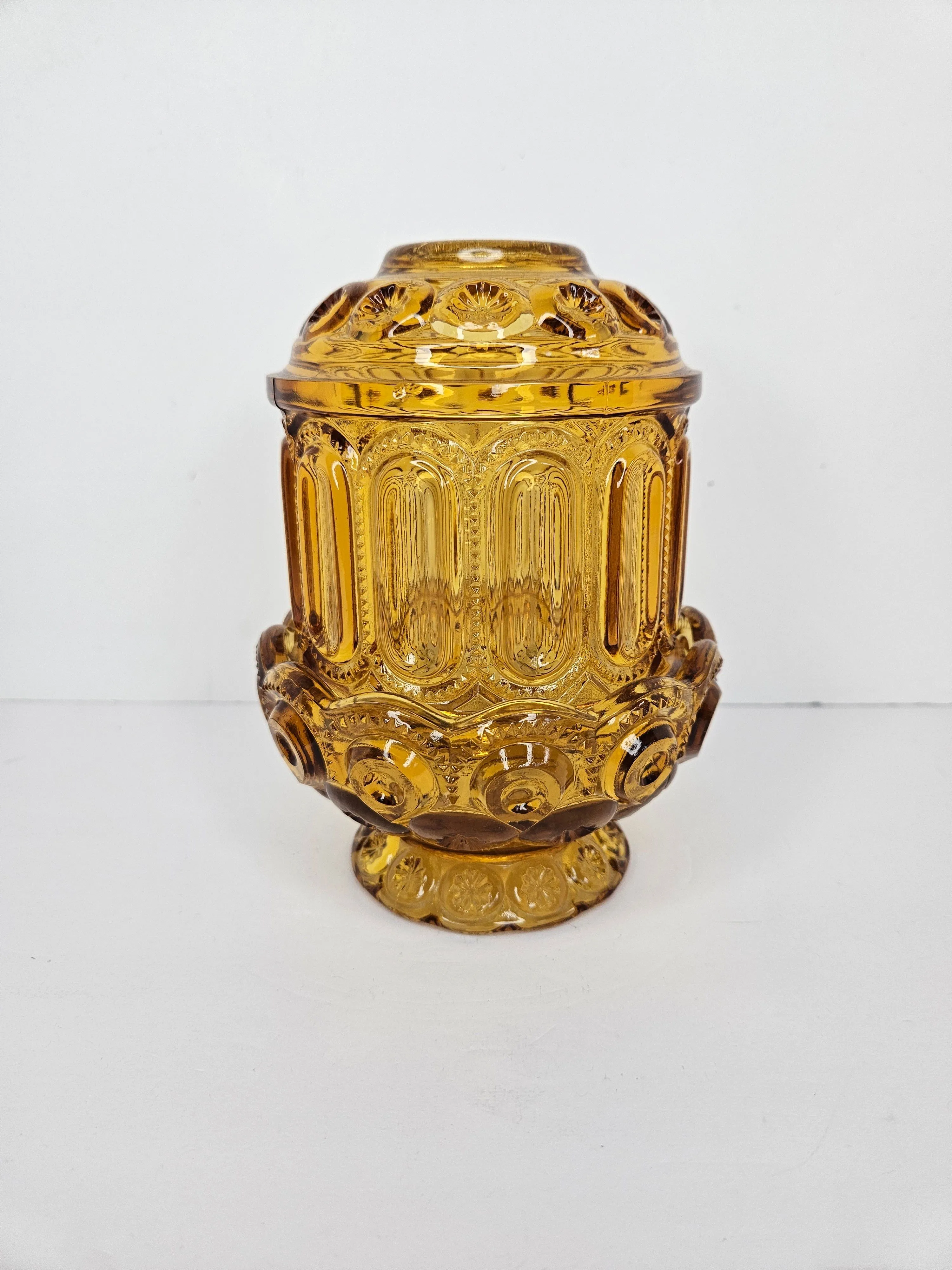 Product image for LE Smith Amber Moon & Stars Courting Lamp