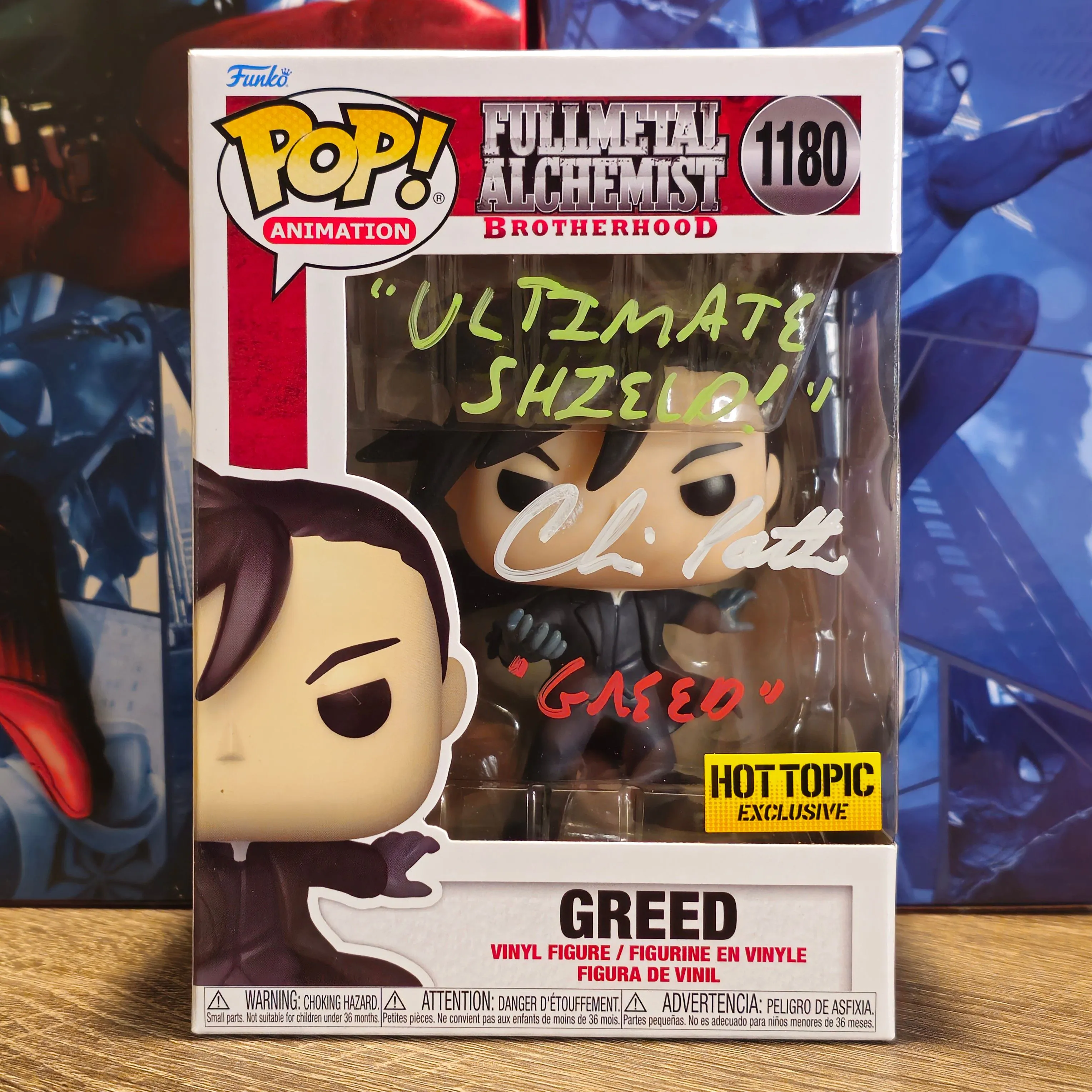 Product image for Funko Pop FullMetal Alchemist "Greed" #1180 Chris Patton JSA Cert. Auto H/T Excl