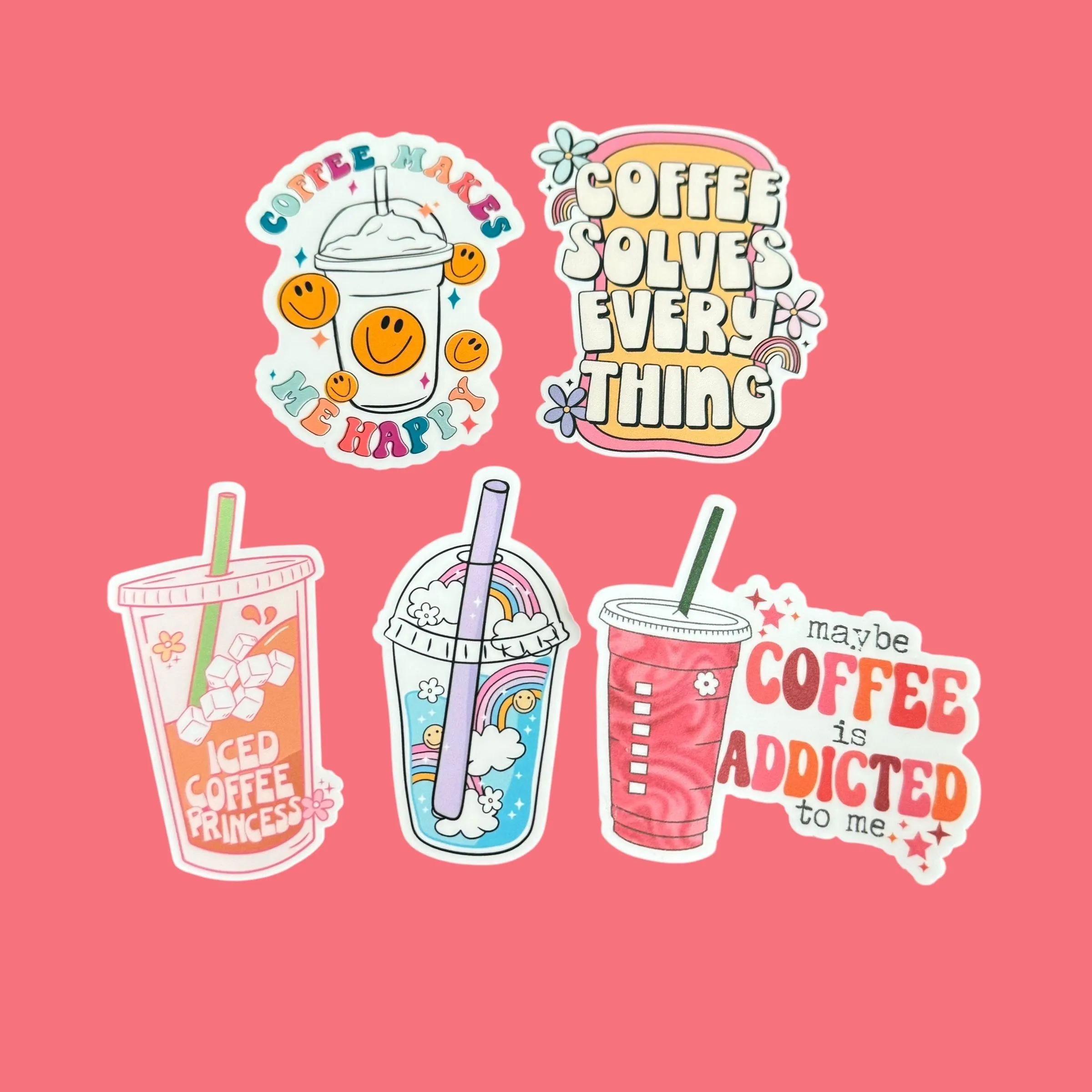 Product image for Coffee Lover 3" Vinyl Sticker Bundle