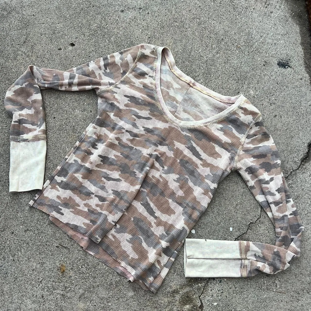 Product image for We the Free Free People Camo Thermal Waffle Top