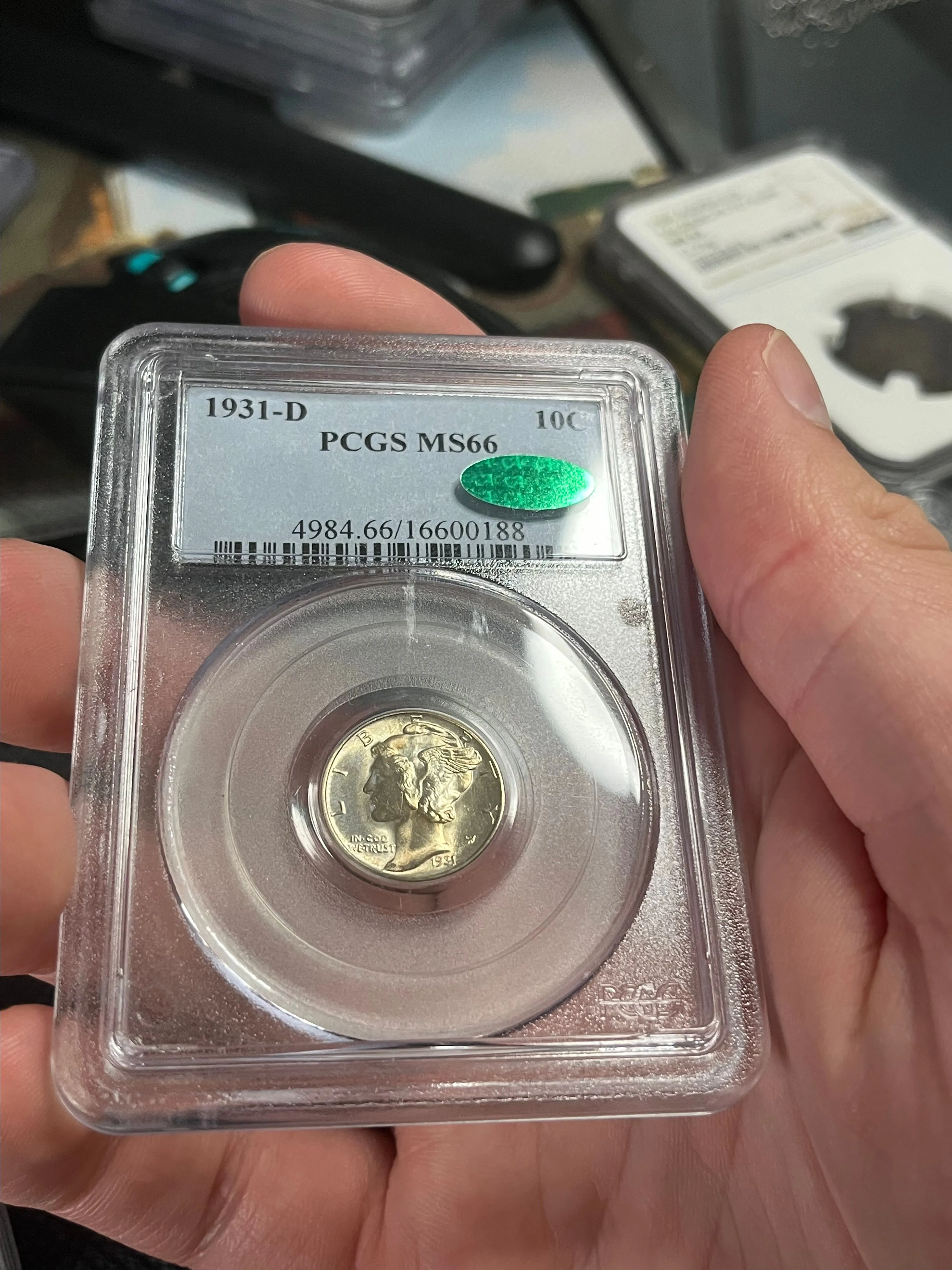 Product image for 1931-D MS66 CAC 10C PCGS