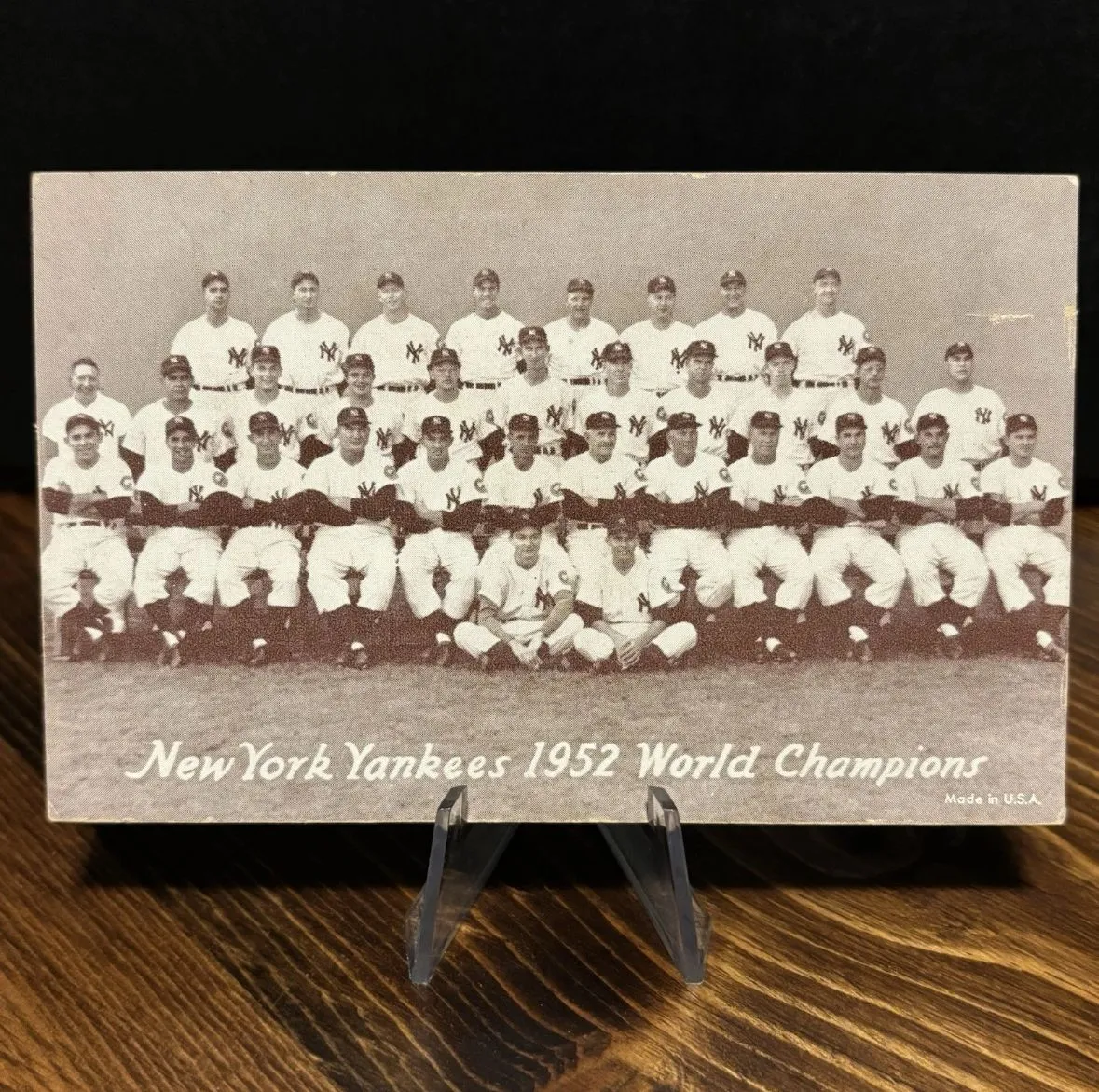 Product image for 1947-66 Exhibits New York Yankees 1952 World Champs Mickey Mantle 6 HOF Filler