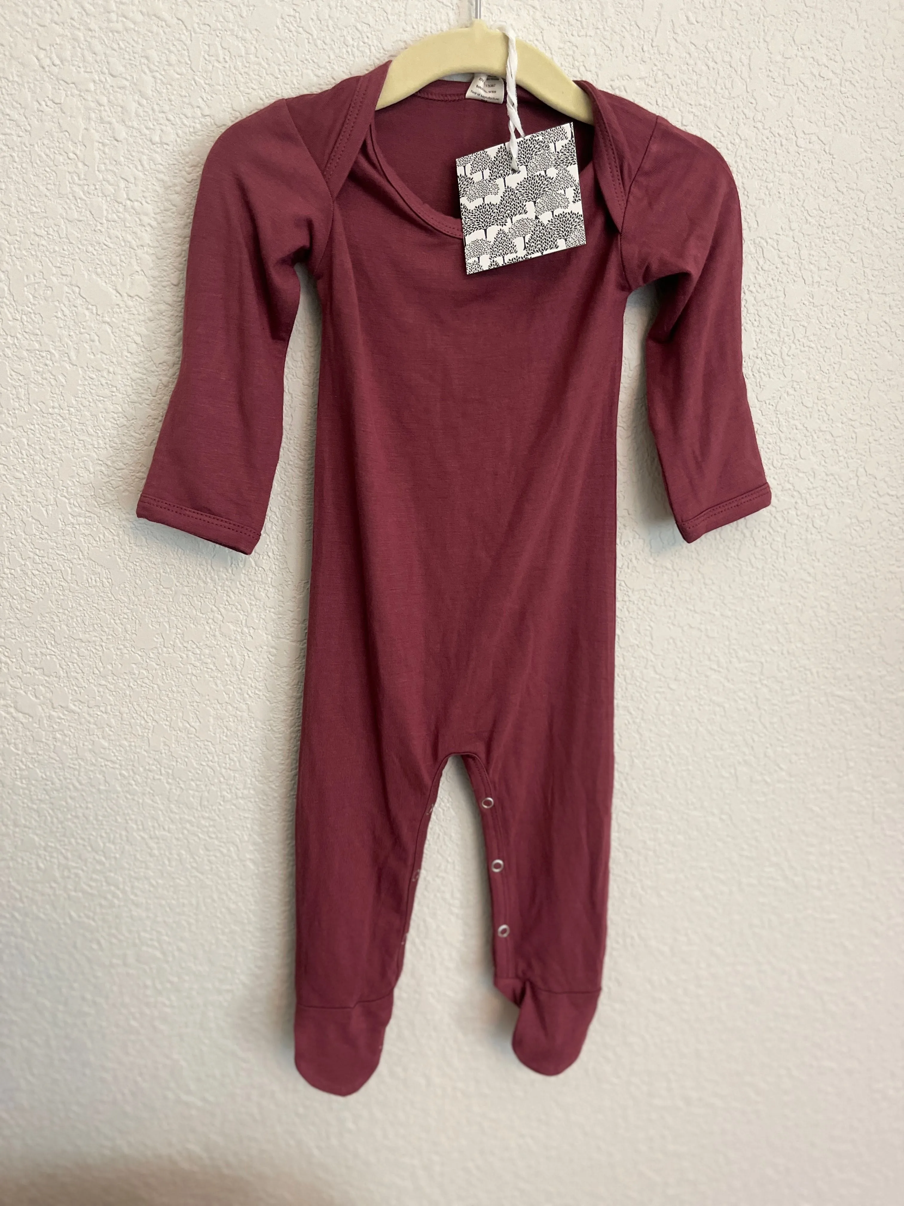 Product image for Box A: 028: 3-6M kate quinn NWT pajamas purple bamboo 🎍🍂