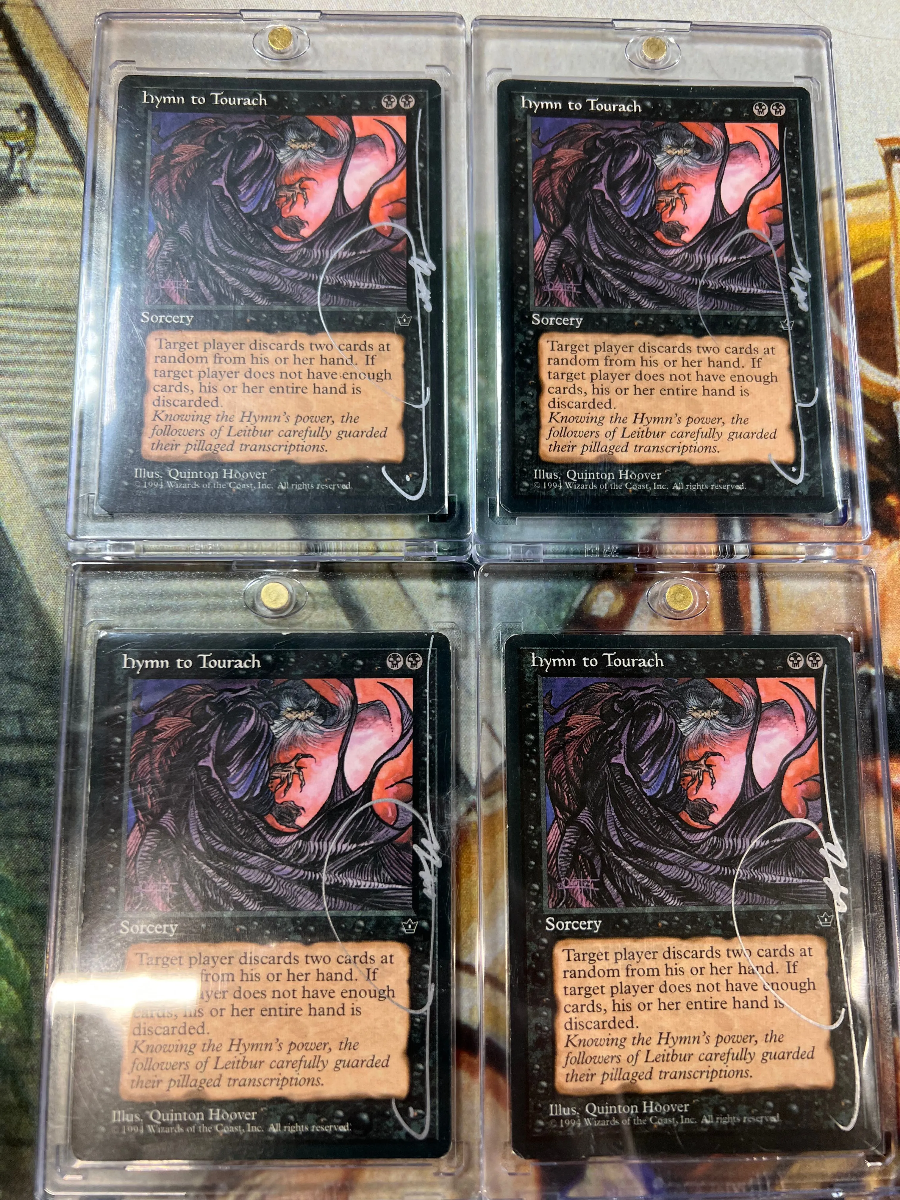 Product image for SINGLES - Hymn to Tourach - SIGNED Playset