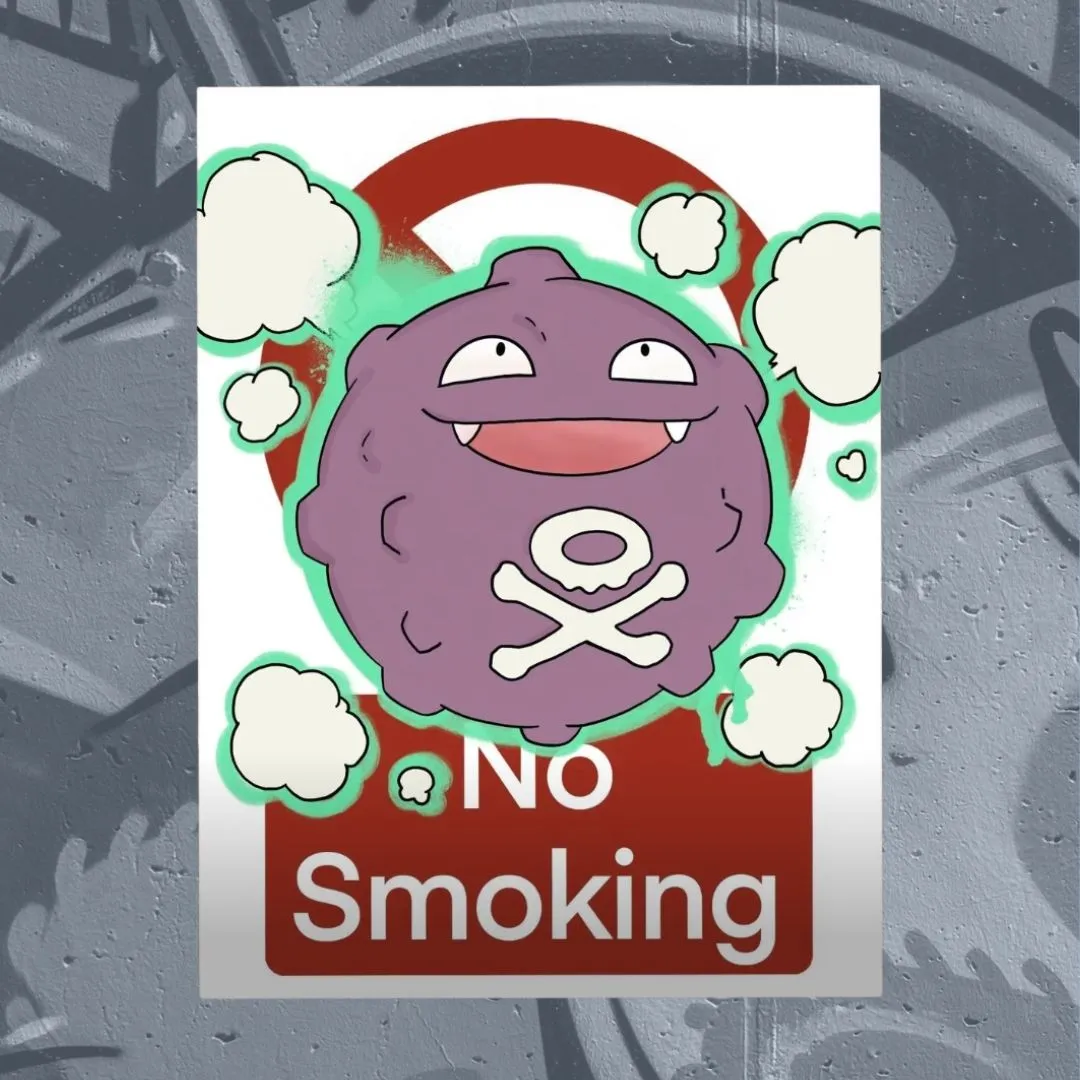 Product image for No Smoking Koffing print A5
