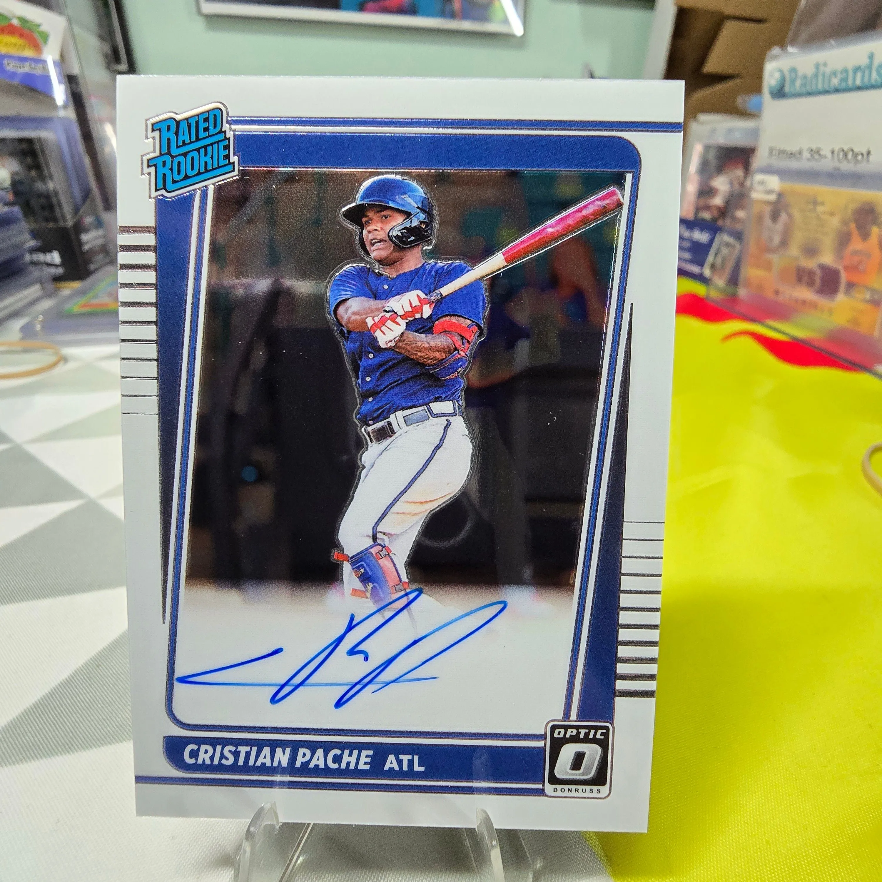 Product image for Cristian Pache 2021 Donruss Optic Rated Rookie Auto #RRS-CP Atlanta Braves 