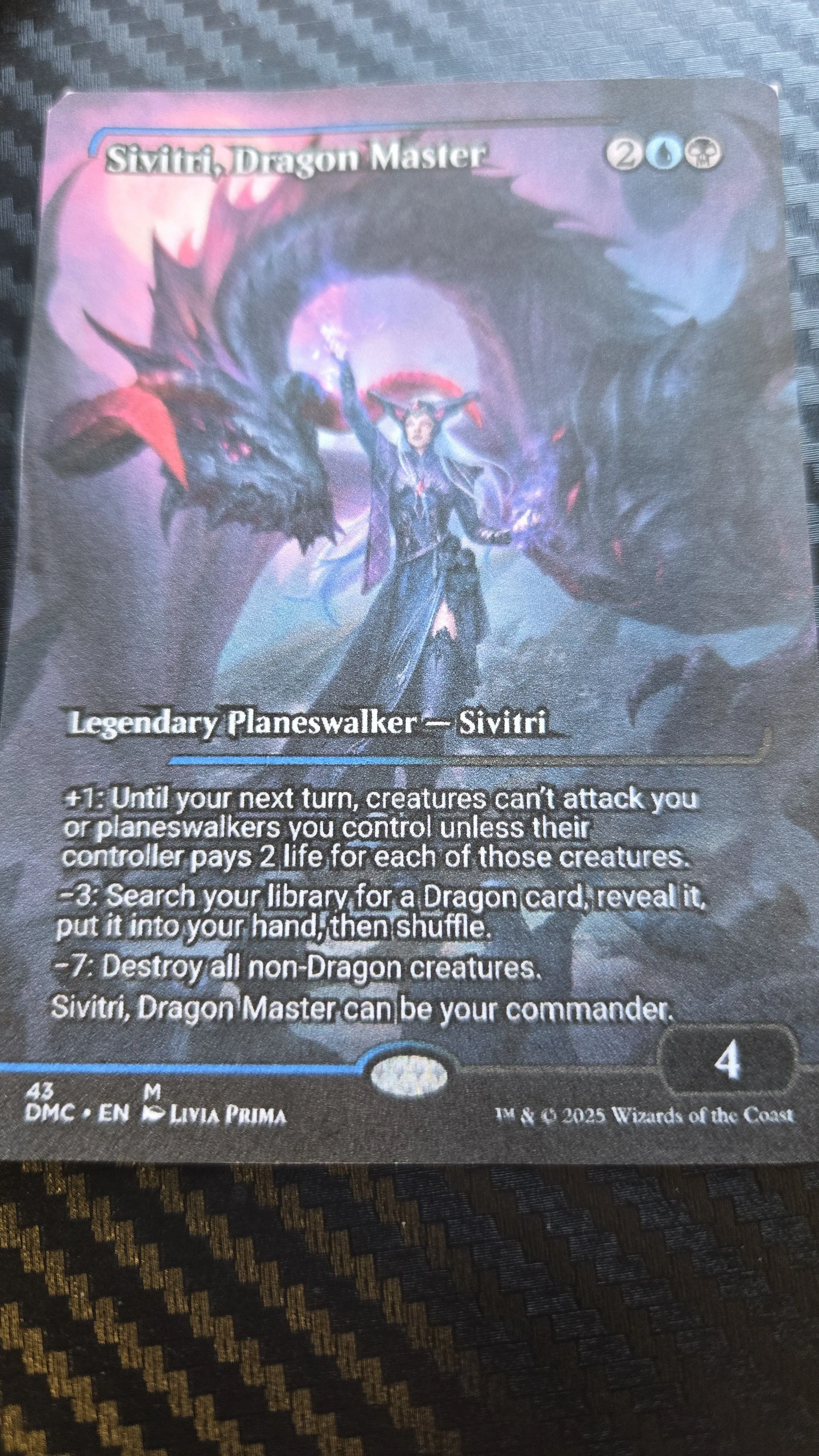 Product image for mtg Custom Alter- Sivitri Dragon master showcase 