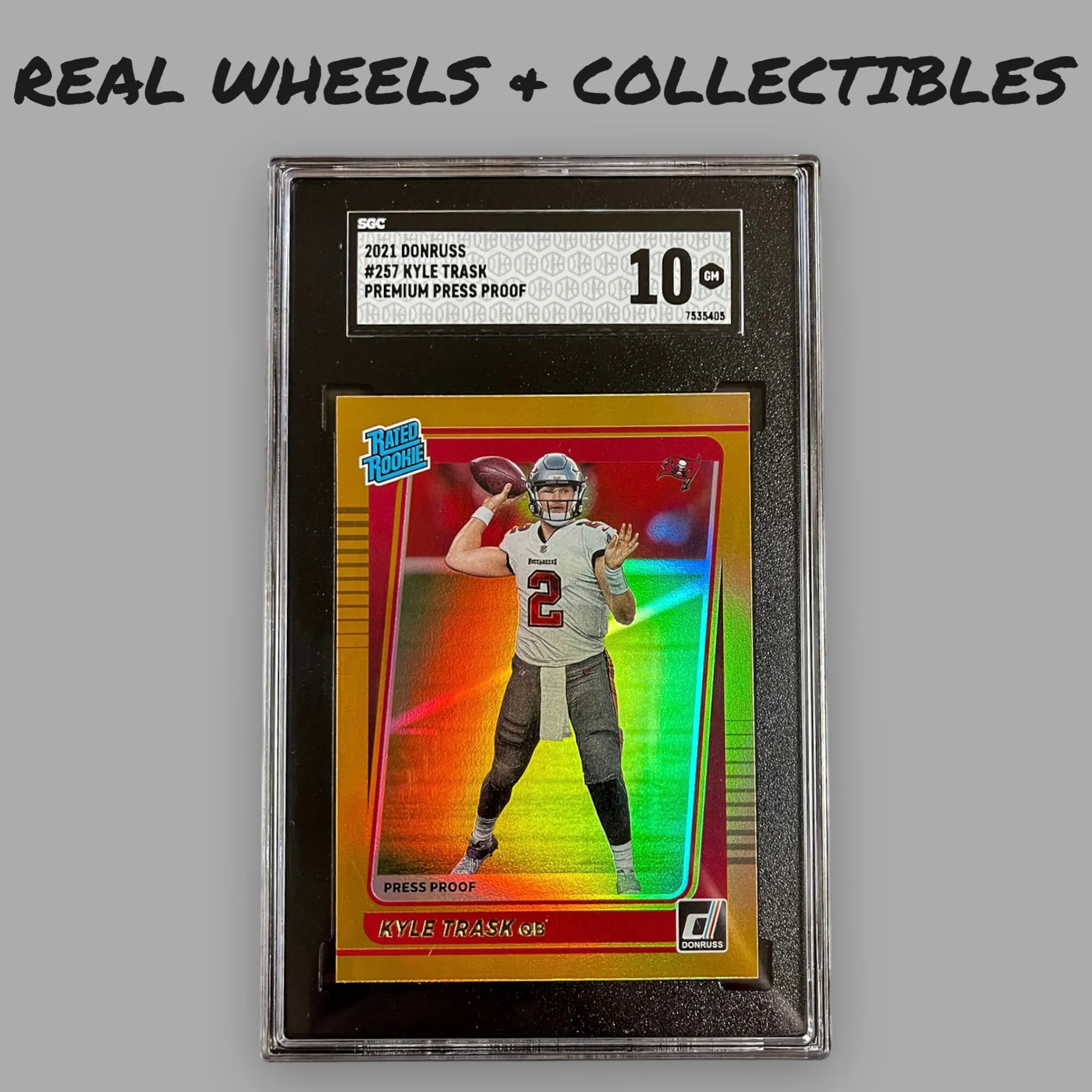 Product image for Kyle Trask 2021 Donruss - Rated Rookie Press Proof Premium #257 SGC 10 GRADED