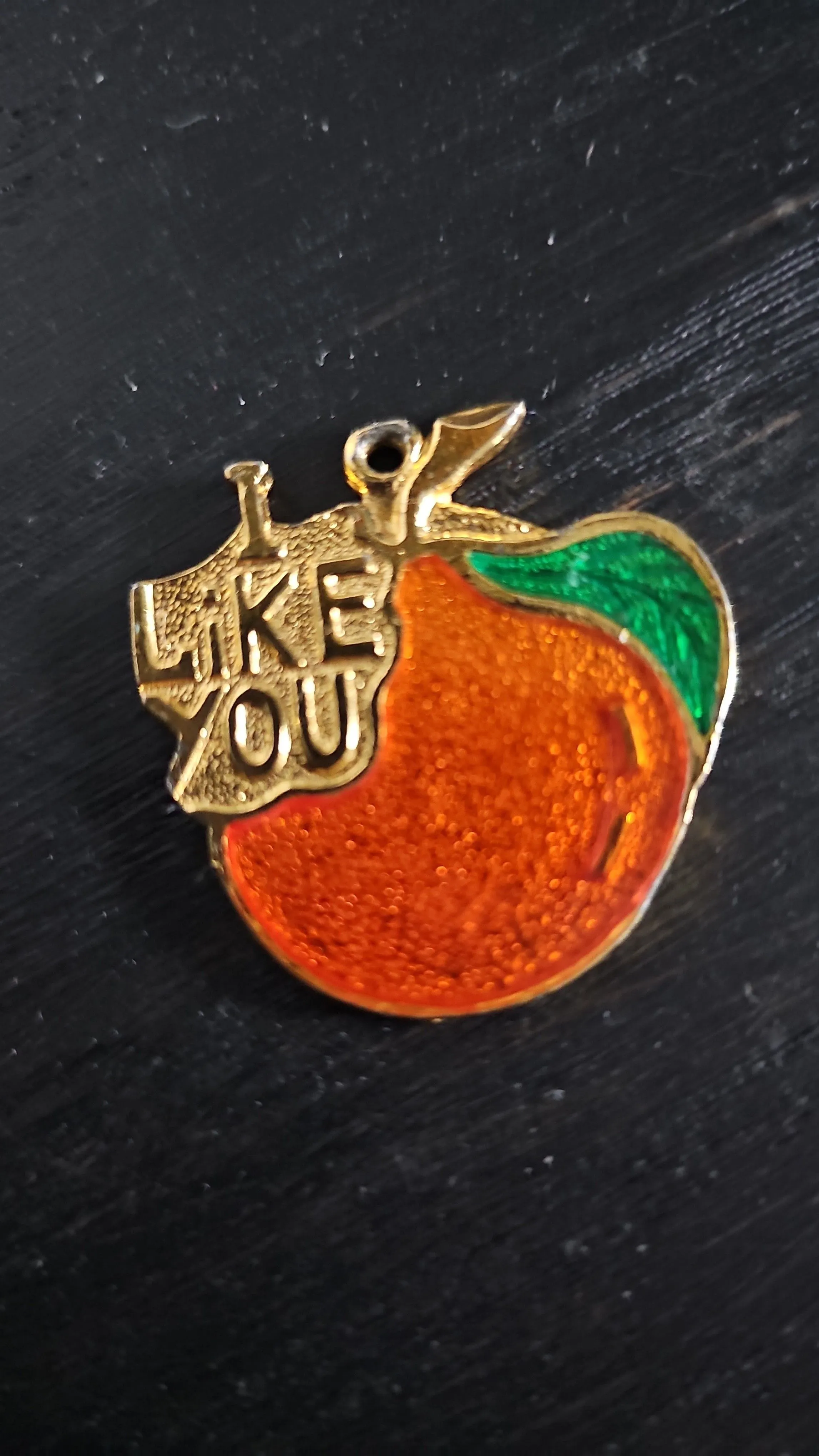 Product image for Sarah Cov. Vintage 1974 I like you orange