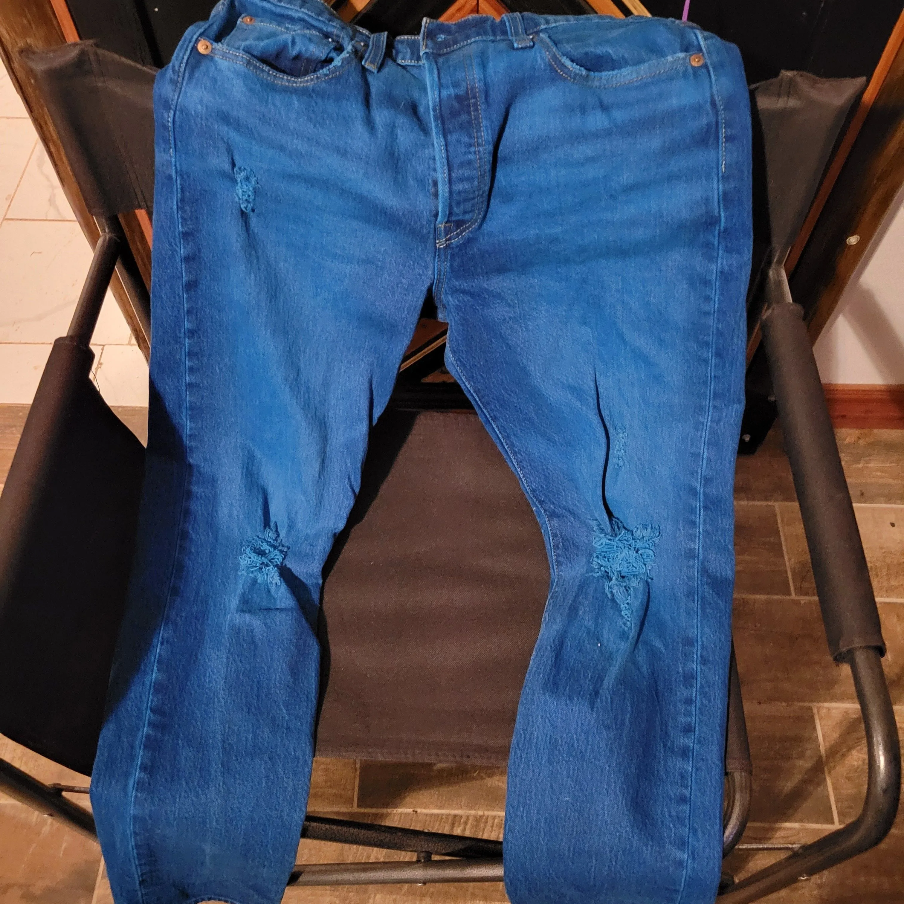 Product image for Custom Dyed Levi's 501 Skinny 29 30 Blue Jeans
