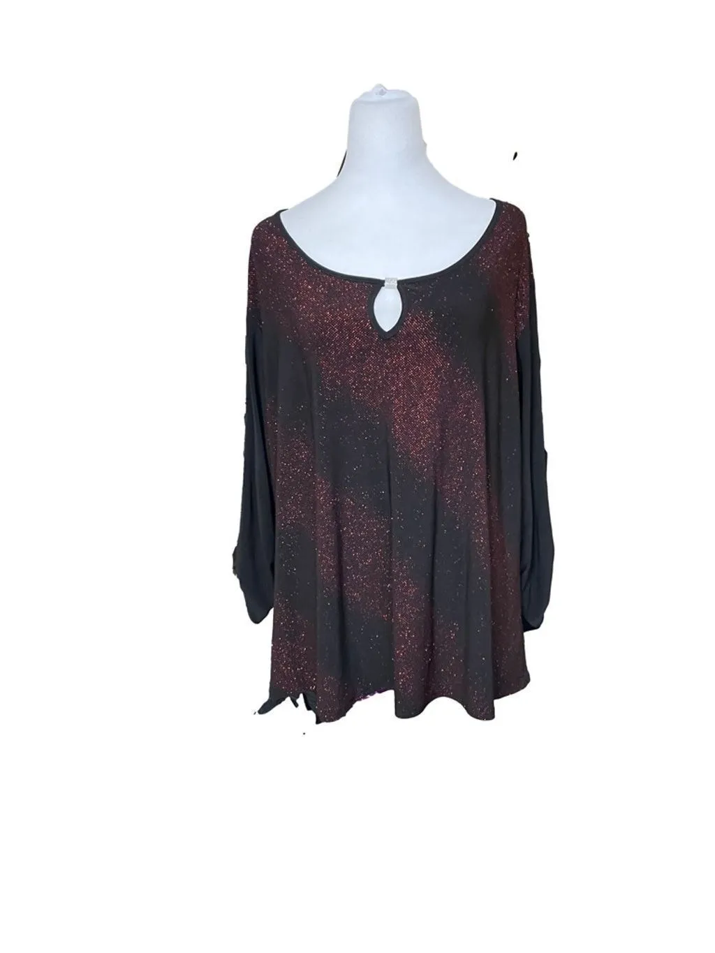 Product image for Women's Notations Blouse 3X Black & Red