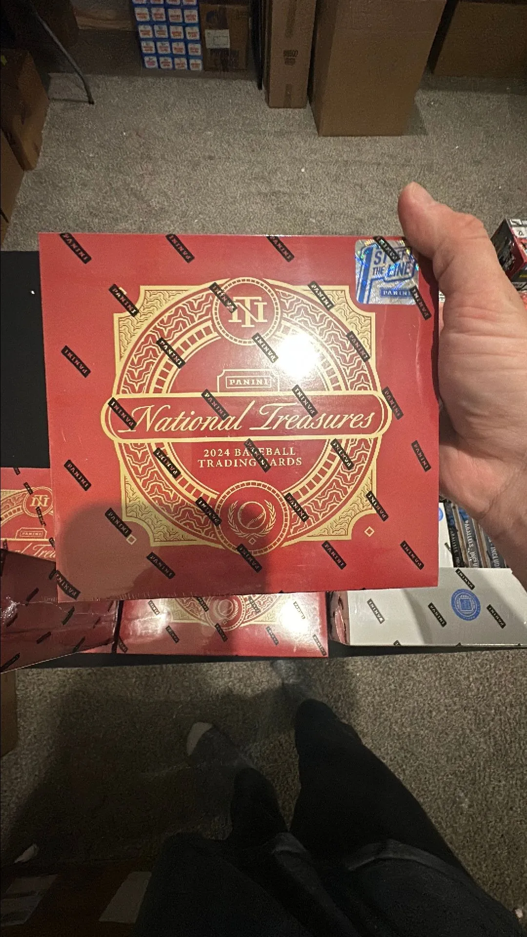Product image for ( 1 ) 2024 National Treasures Baseball MLB FOTL Hobby Box Sealed 8 -10 Hits Per Box