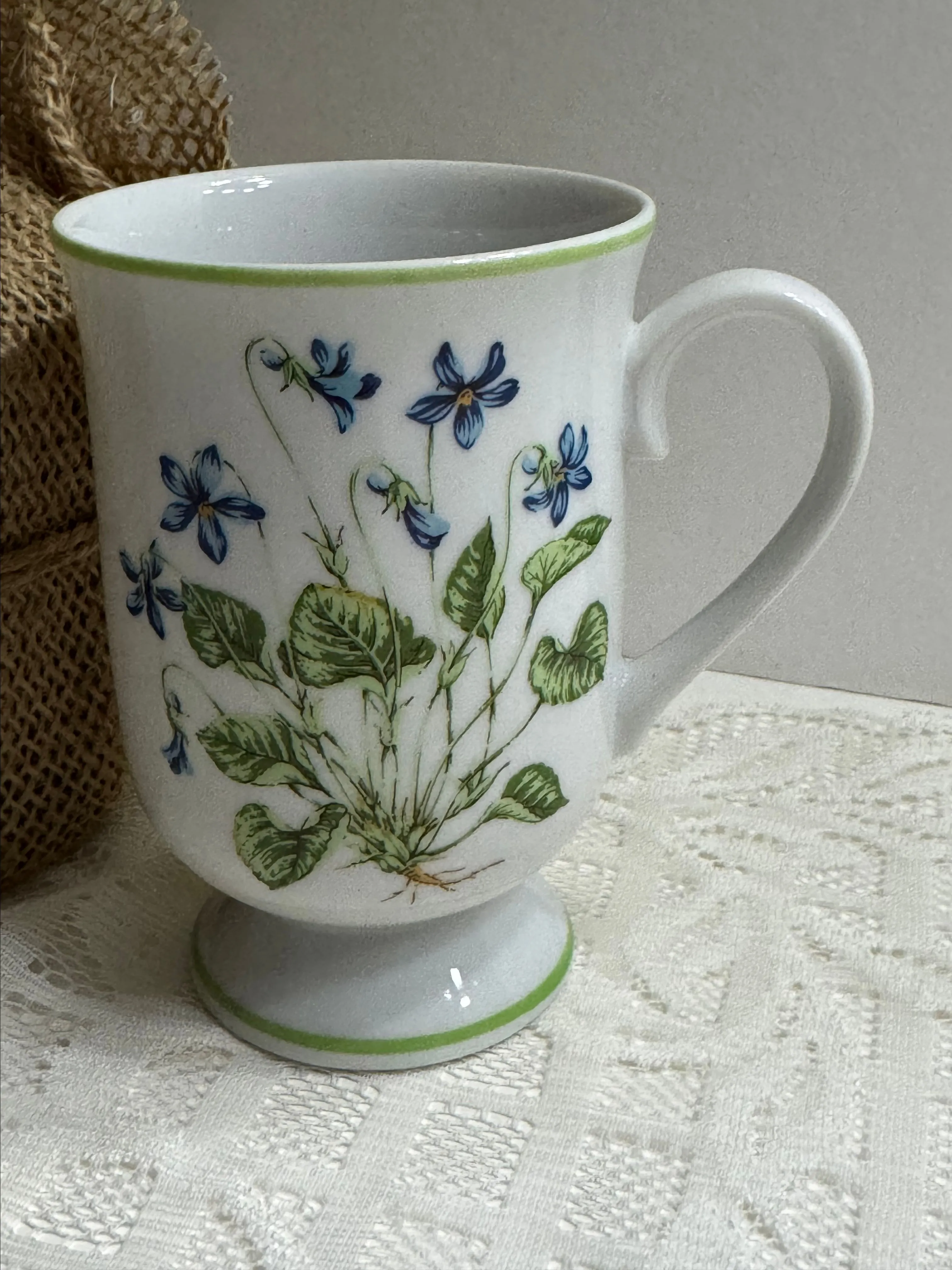 Product image for Royal Domino Spring Violet Footed Coffee Mug