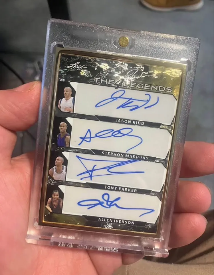 Product image for gold superfractor auto 1/1 kidd marbury parker iverson