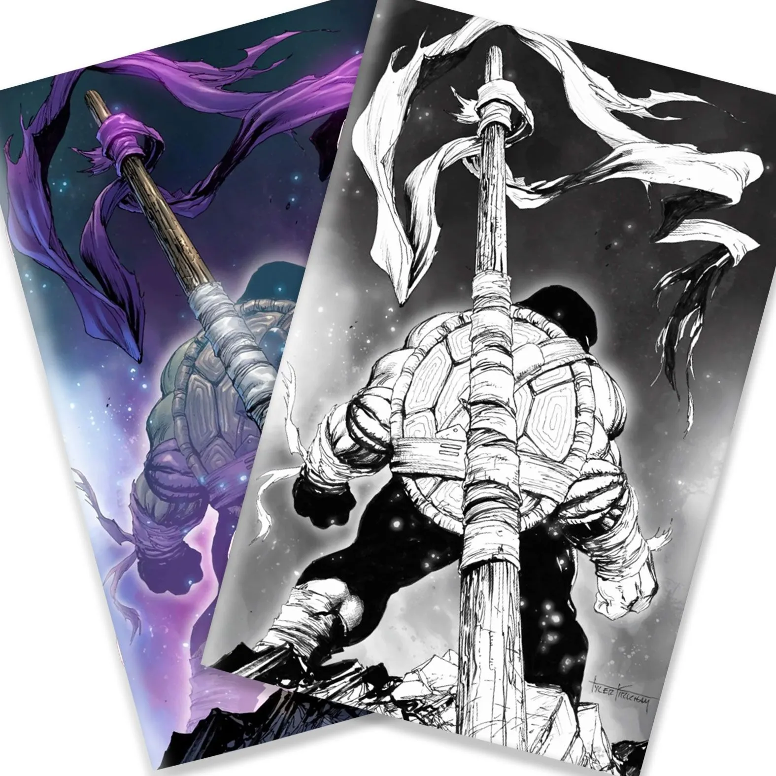 Product image for TMNT: The Last Ronin - Lost Years #4 - SET Virgin Color/B&W Variant - Tyler Kirkham