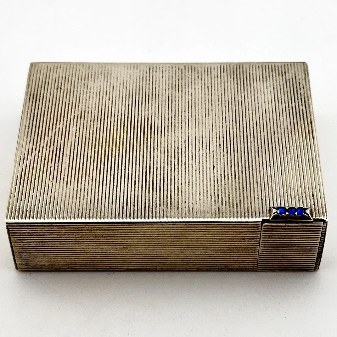 Product image for XVM46 Vintage Compact & 800 Sterling Silver Lipstick Cosmetic Case