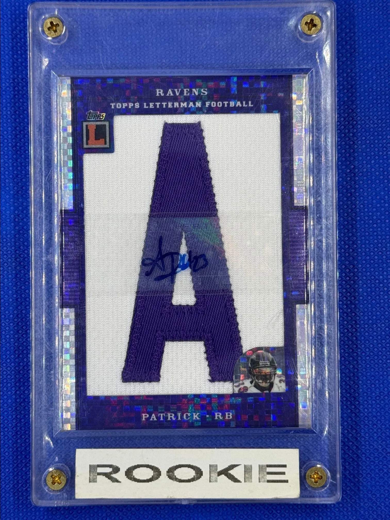 Product image for Allen Patrick - 2008 Topps Letterman Football - Auto Jersey Patch - Numbered /15