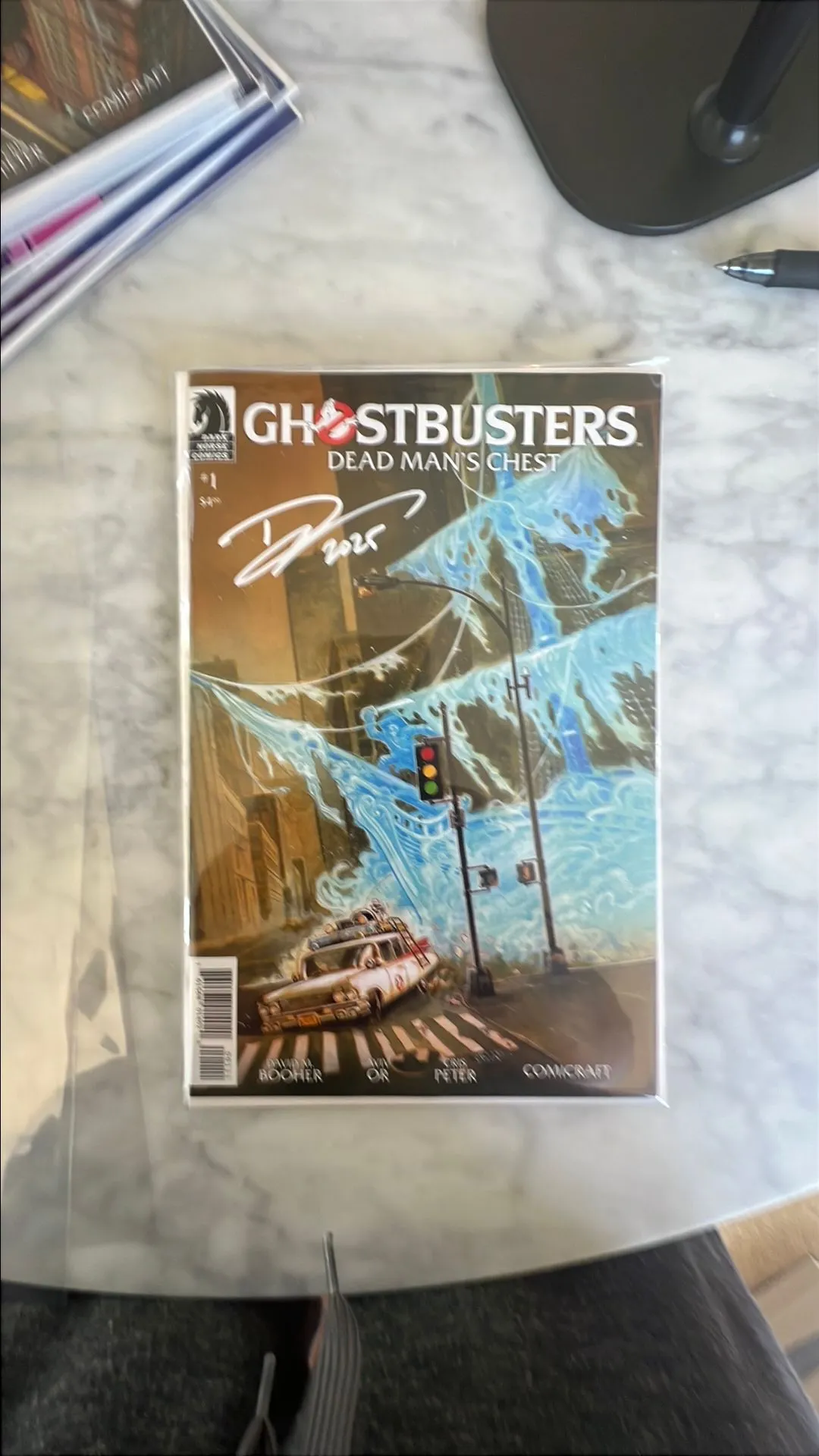 Product image for GHOSTBUSTERS: DEAD MAN'S CHEST #1 A & B covers signed by writer!