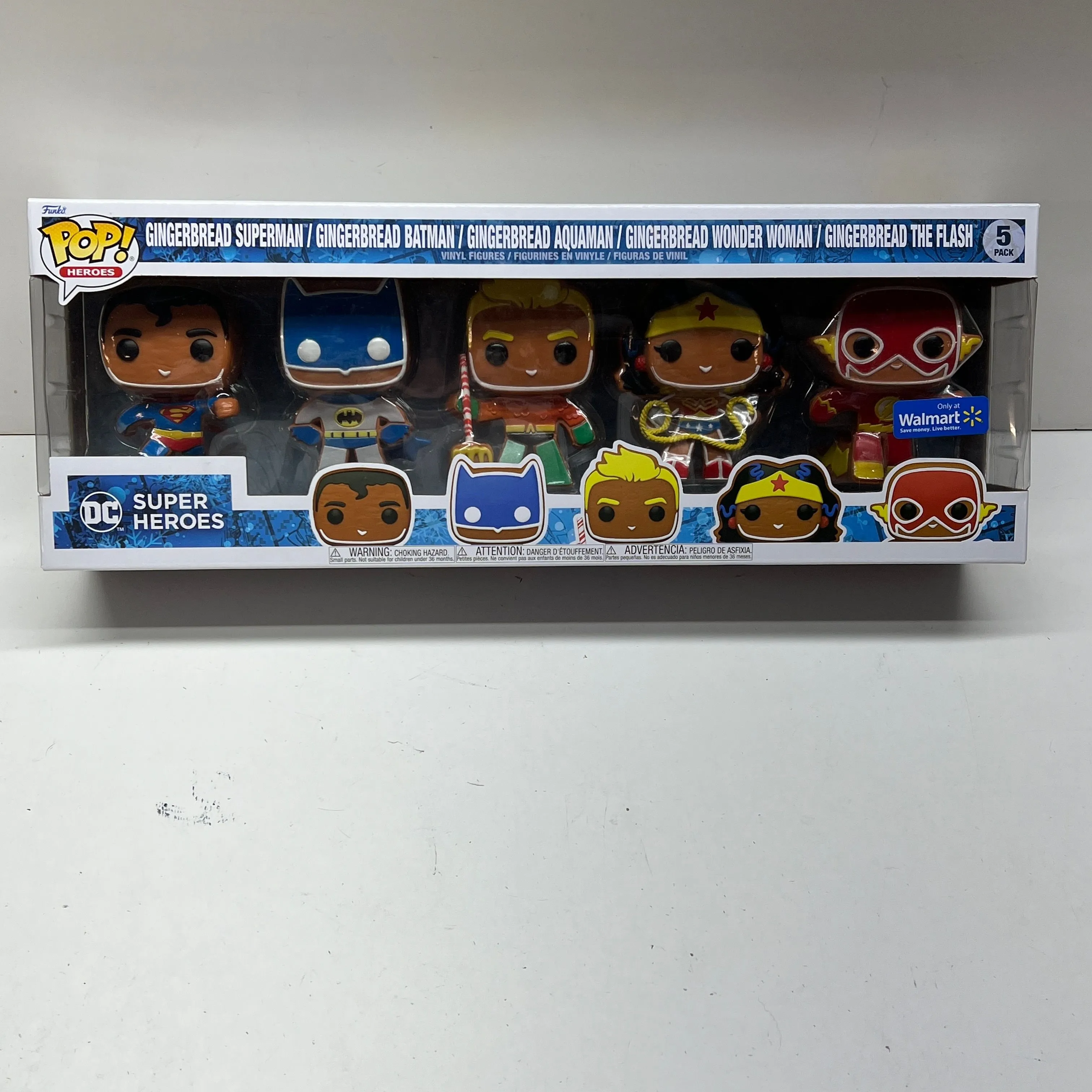 Product image for Funko POP! DC Heroes Gingerbread Superman Batman Aquaman Wonder Woman The Flash