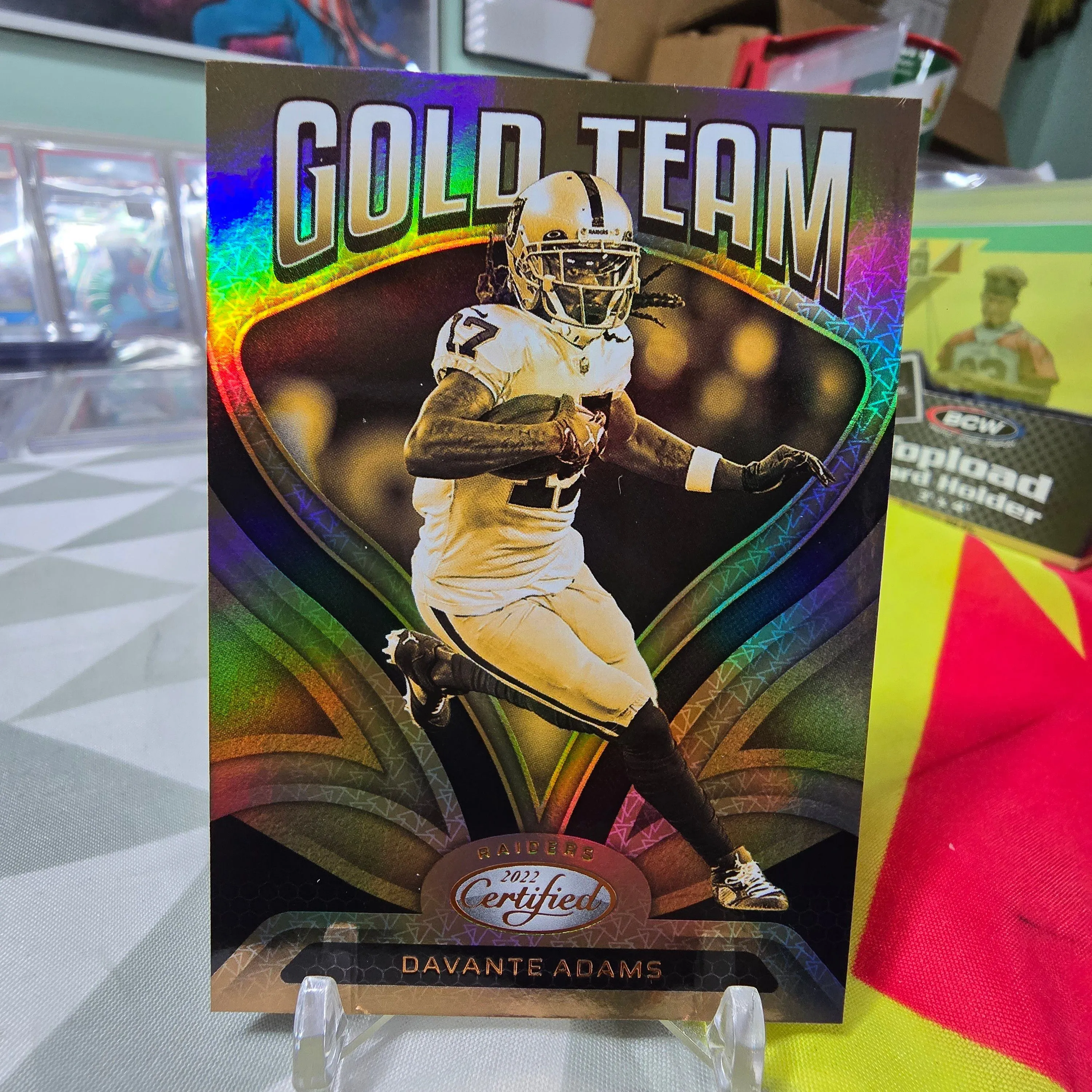 Product image for 2022 Panini Certified Gold Team /249 Davante Adams #GT-15 Mirror Bronze Raiders