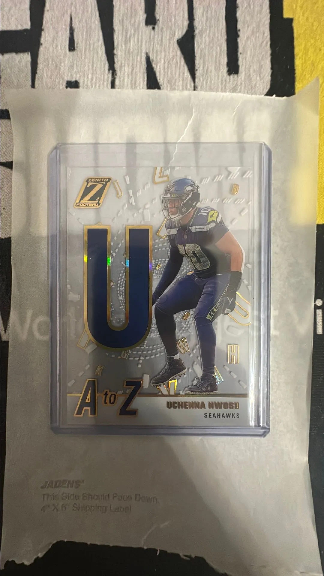 Product image for 2023 Panini Zenith Uchenna Nwosu A To Z U Acetate SSP #21 Seattle Seahawks