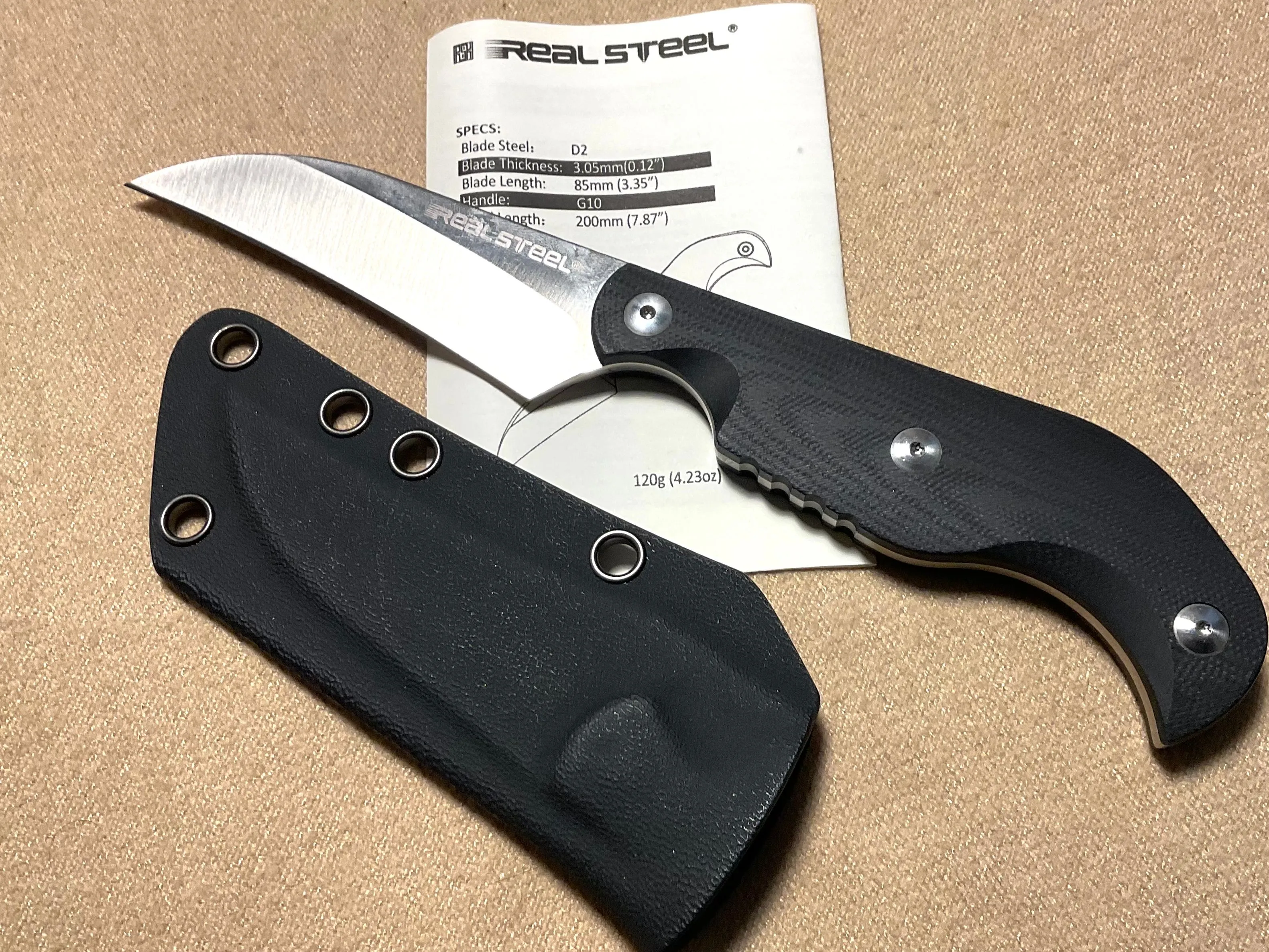 Product image for Real Steel Knives Banshee Black  #3211