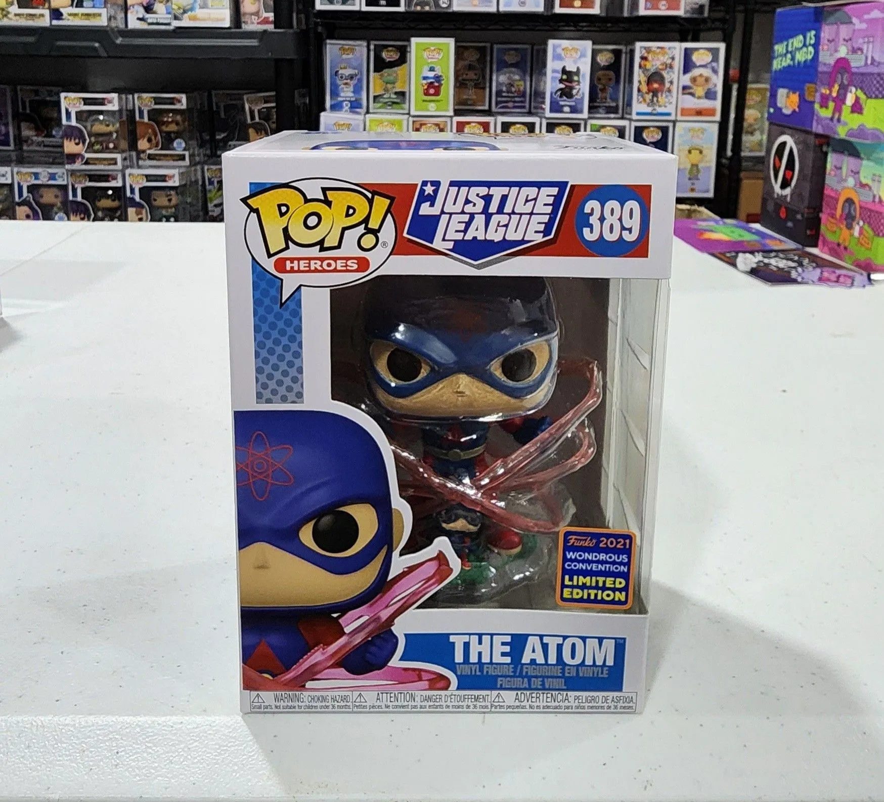 Product image for Funko Pop DC Justice League The Atom Wondercon 2021 Wondrous Convention # 389