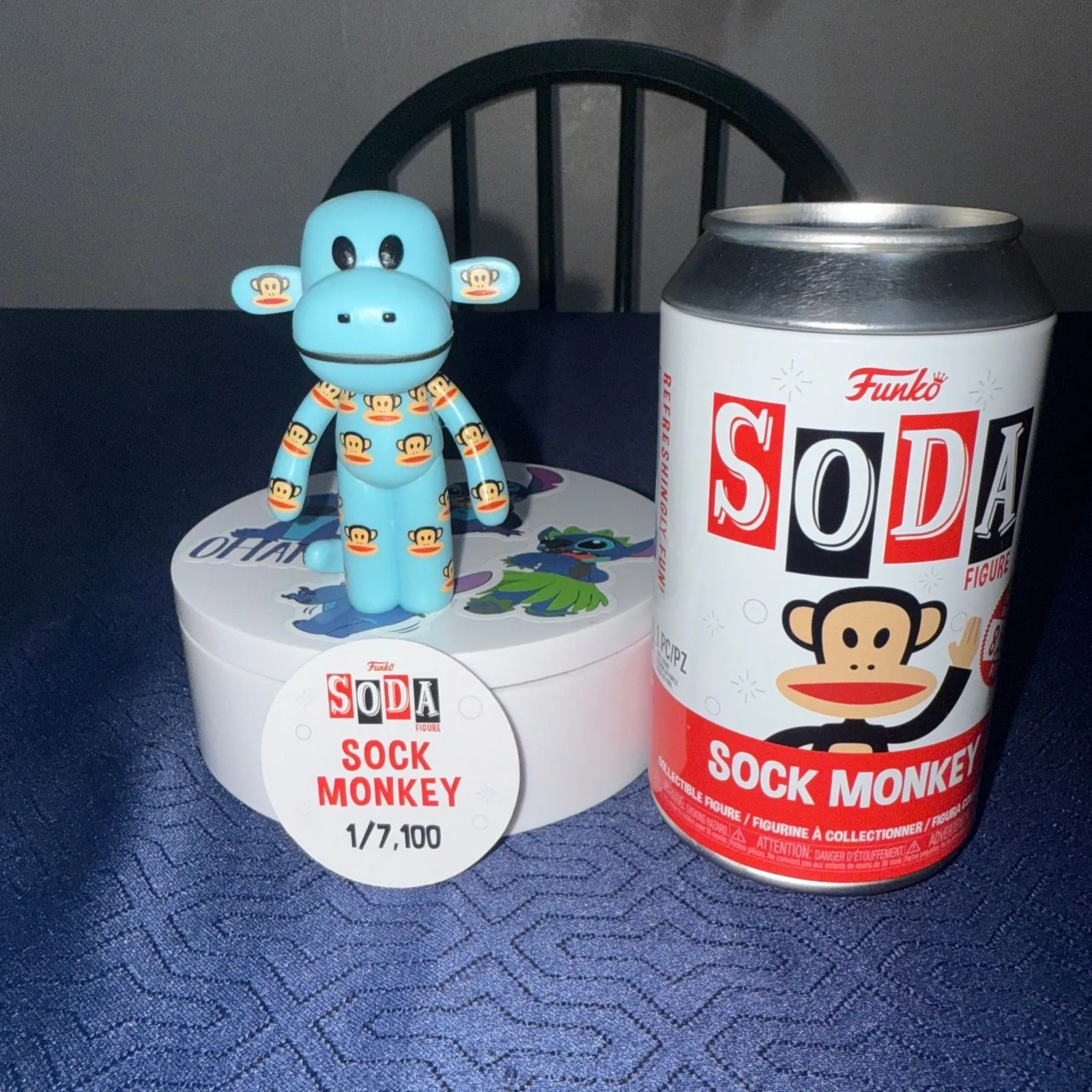 Product image for Funko Vinyl Soda Can Paul Frank Sock Monkey (Common) Blue 1/7,100