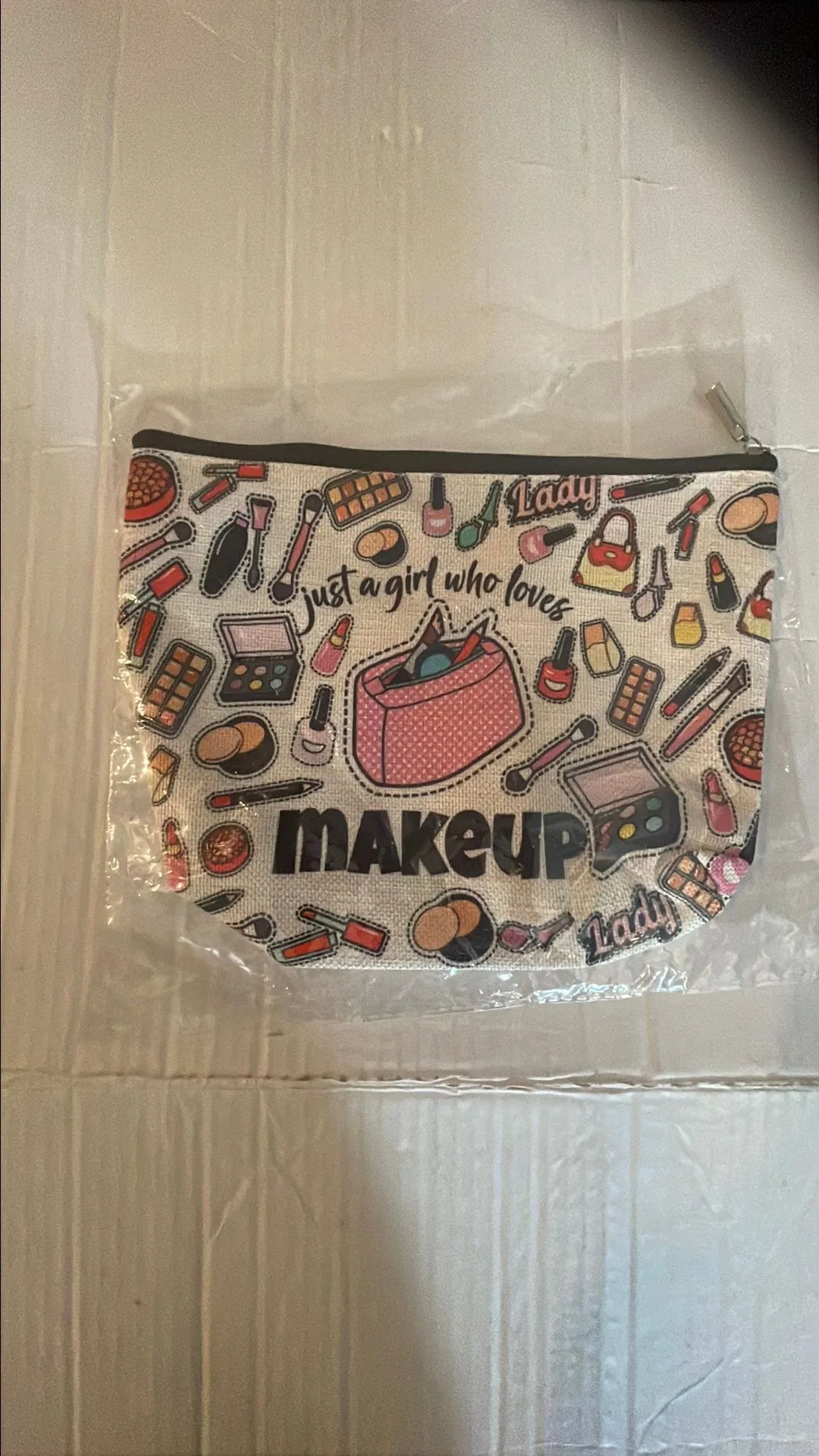 Product image for Just a girl who loves makeup bag