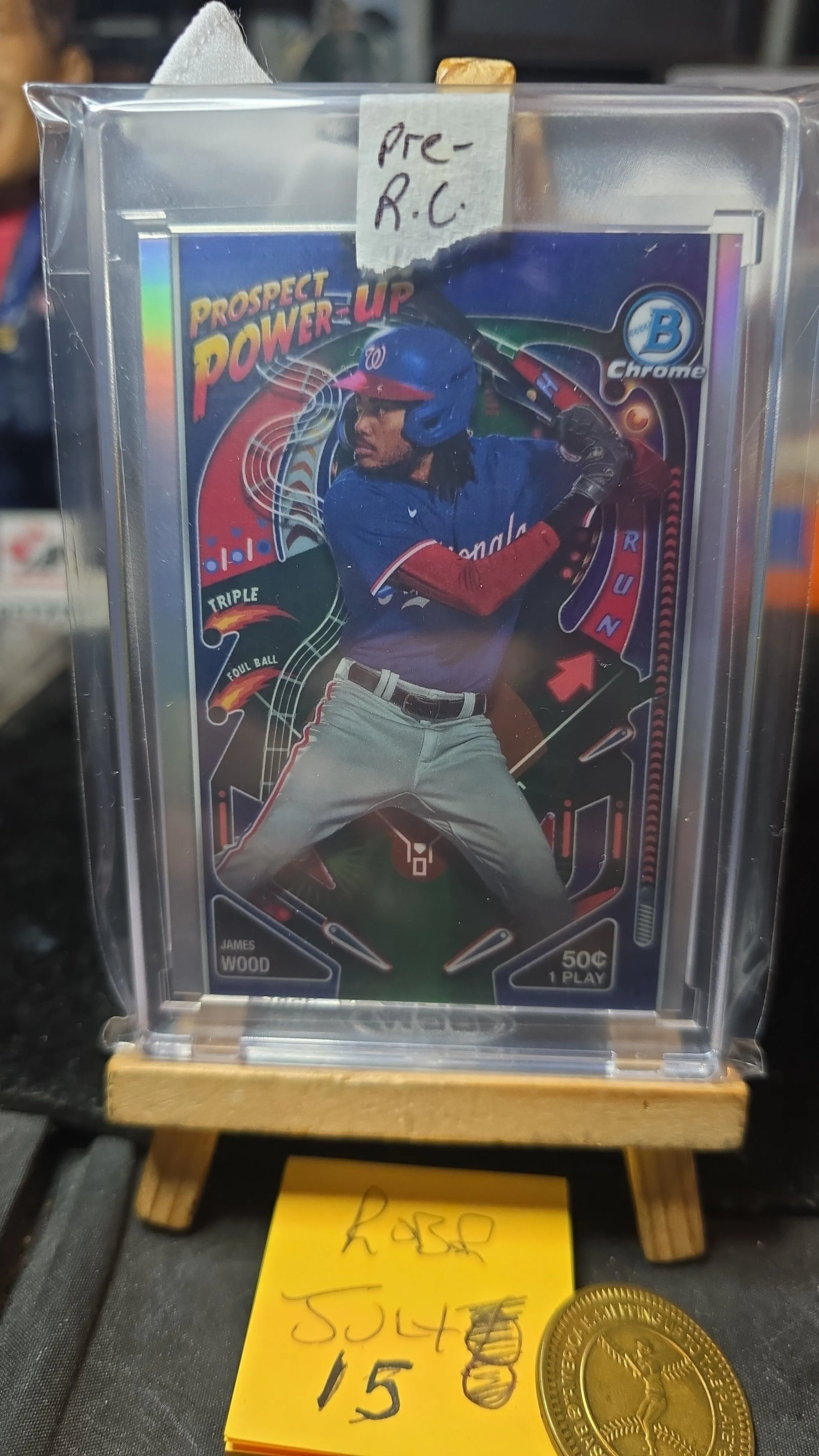 Product image for 2024 topps bowman chrom3 JAMES WOOD pre-RC prospect power up