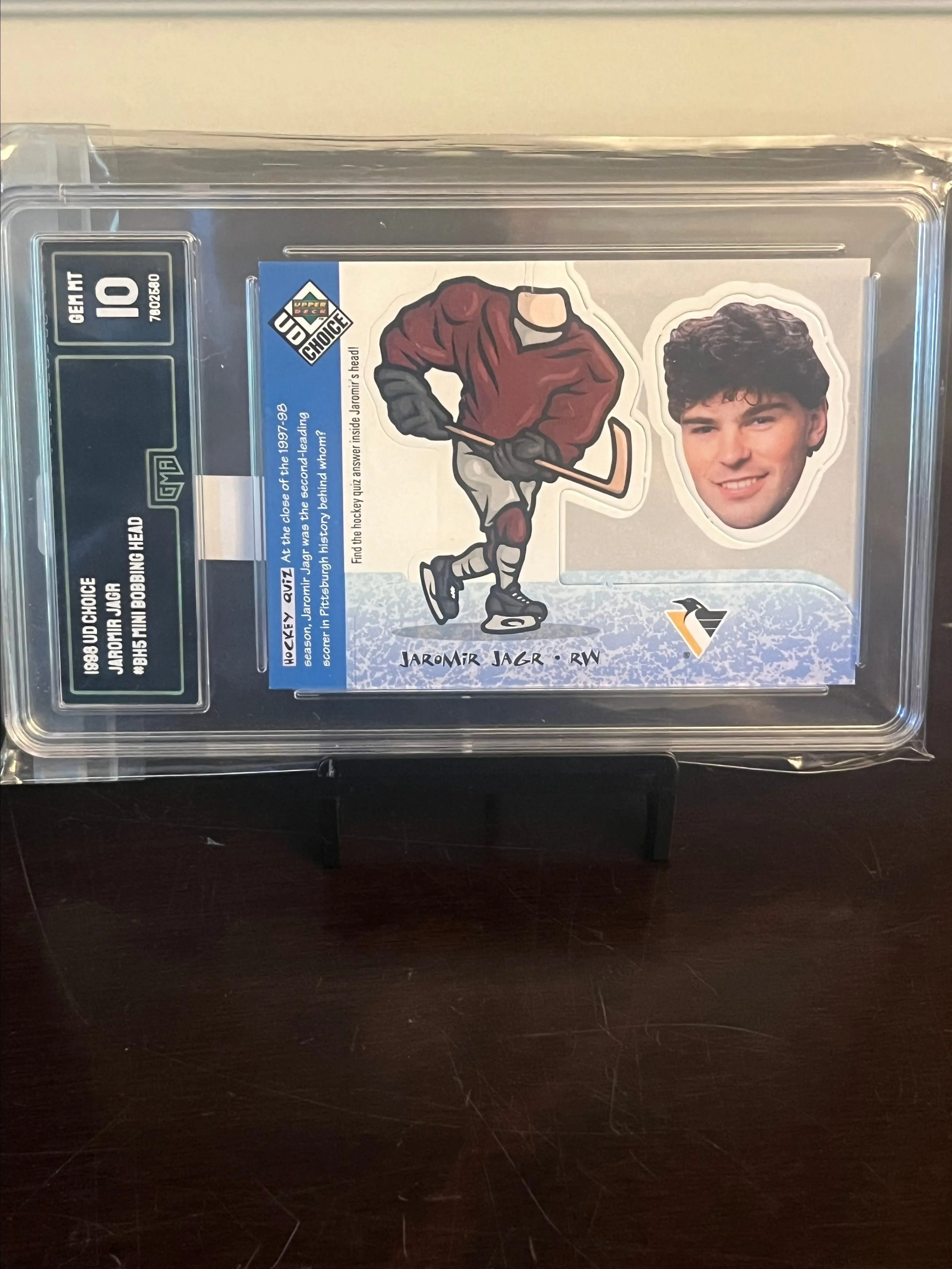 Product image for 1998 Jaromir Jagr Mini Bobbing Head Insert - Gem Mint 10