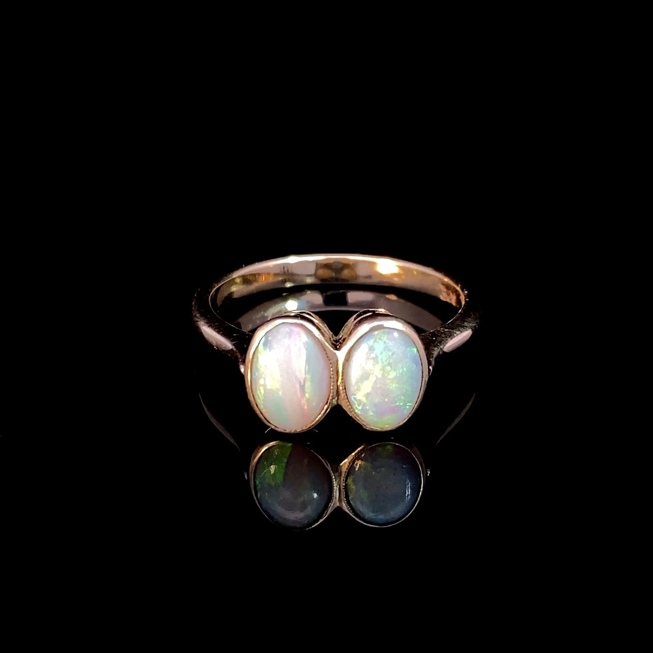 Product image for 10K YG Double Opal Ring HAE