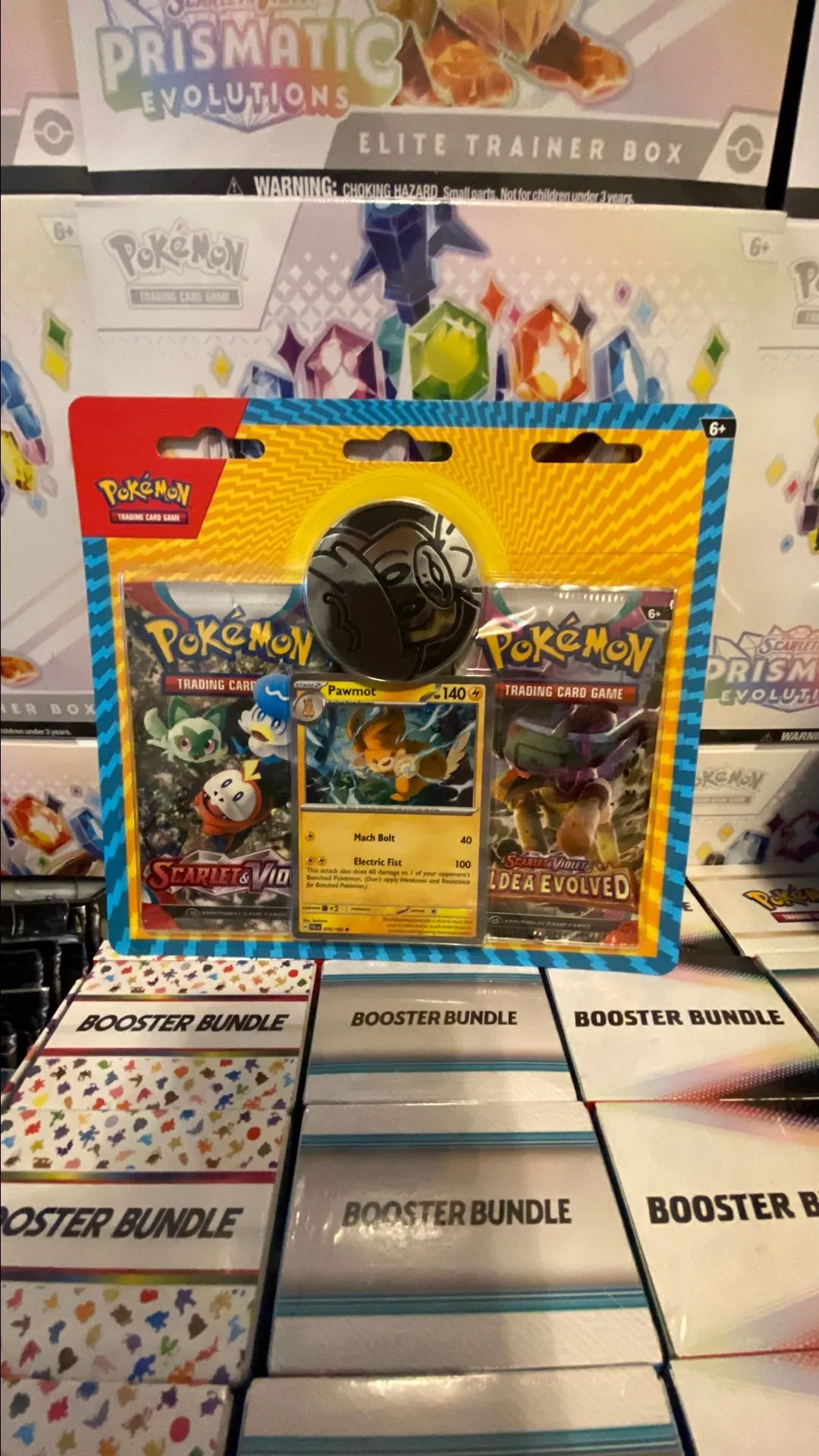 Product image for Scarlet violet puldea evolved 2 packs with promo & coin #5