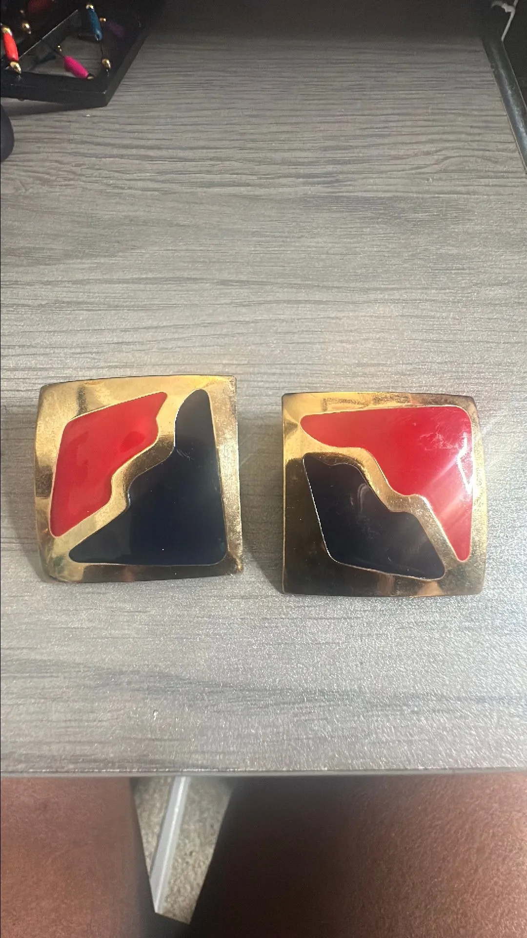 Product image for Vintage 80's enamel earrings