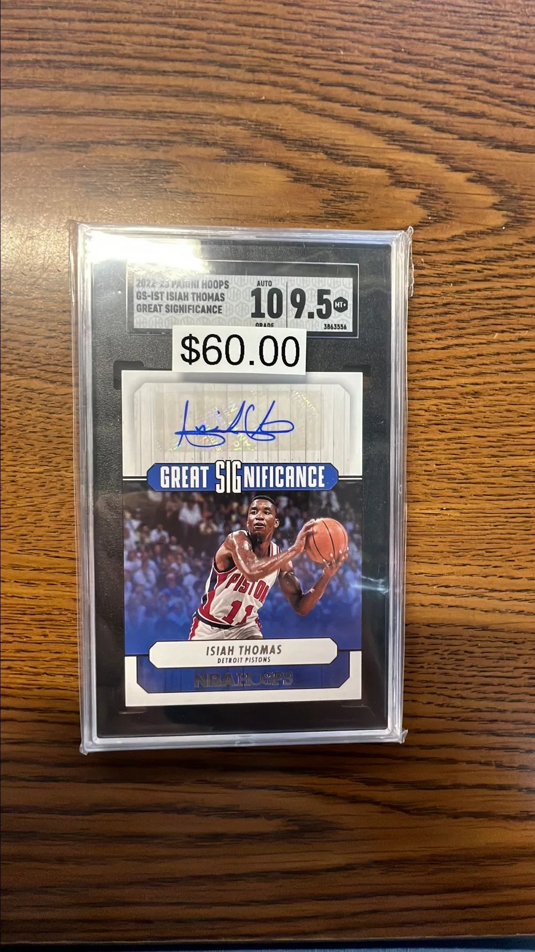 Product image for 2022-23 Panini Hoops Isiah Thomas SGC Great Significance 9.5