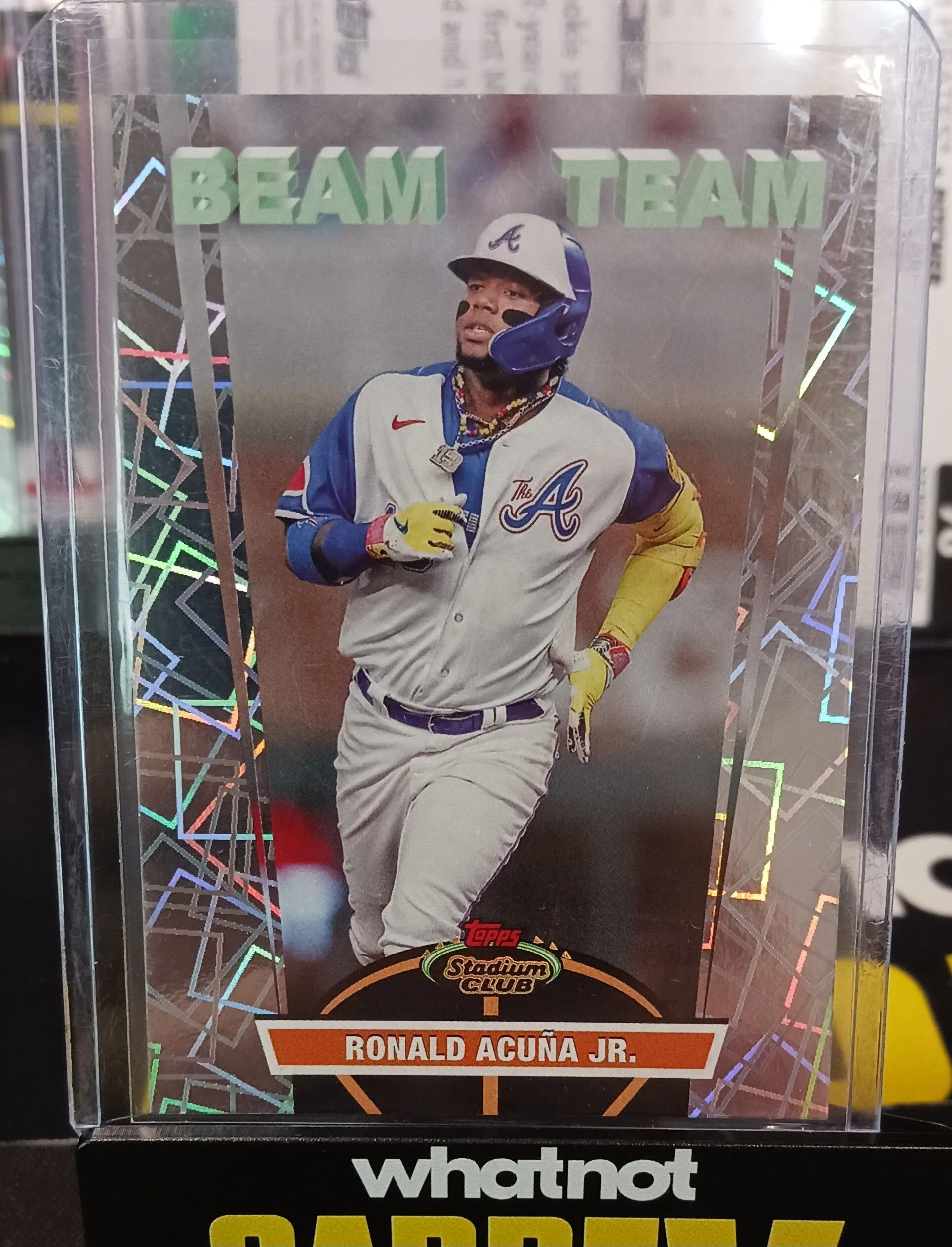 Product image for Ronald Acuna Jr 2024 Topps Stadium Club Beam Team Case Hit Braves