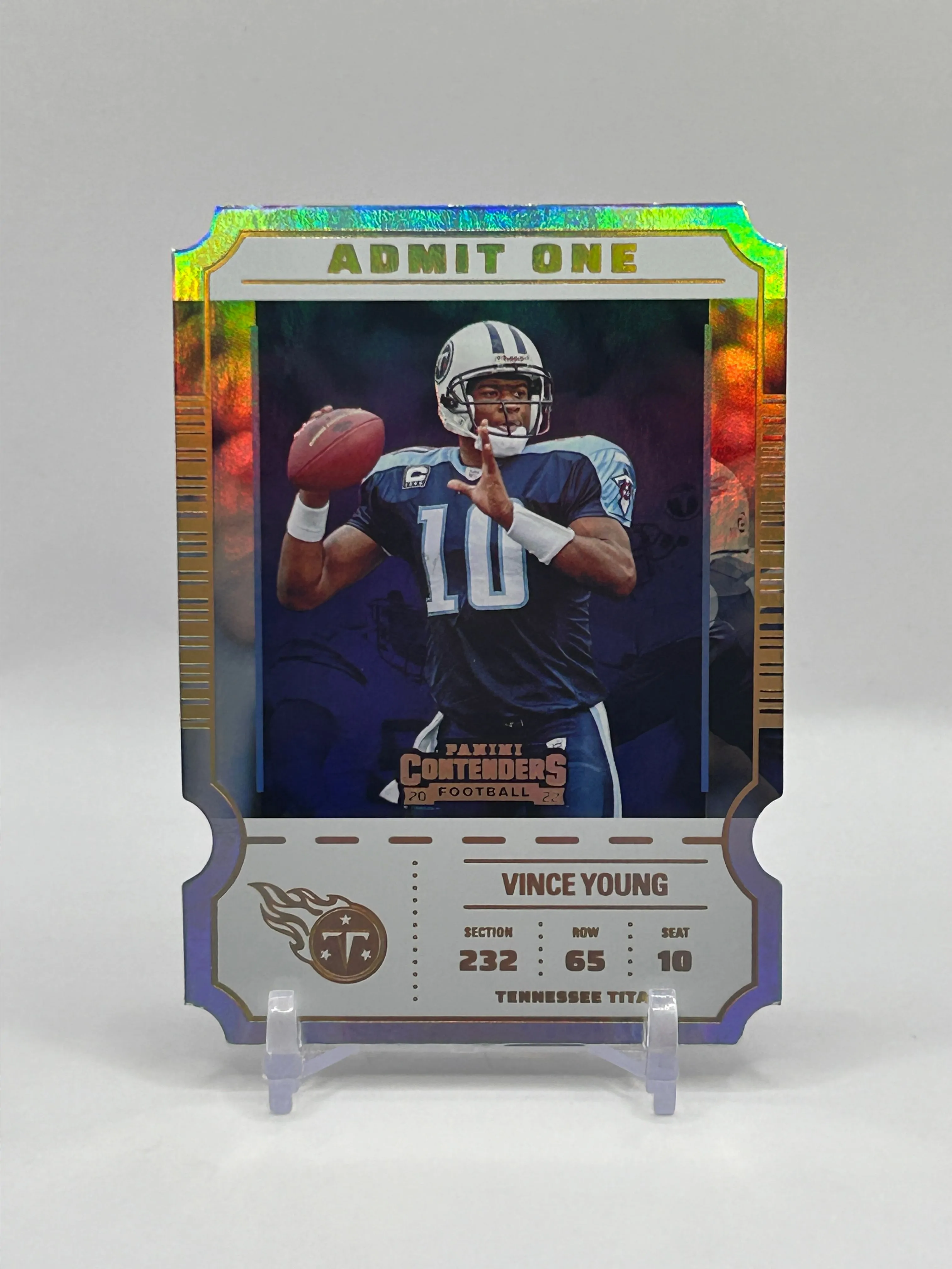 Product image for 2022 Contenders Football • Vince Young Admit One SSP / Case Hit